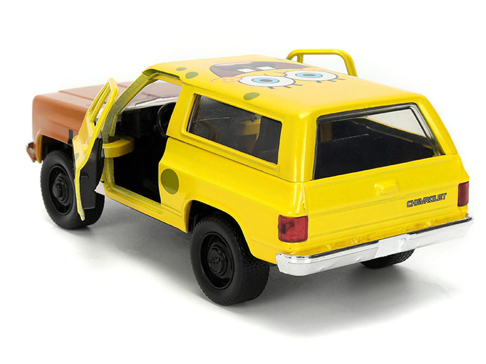 1980 Chevrolet K5 Blazer "SpongeBob Star" Livery Yellow "SpongeBob SquarePants" (1999-Current) TV Series "Hollywood Rides" Series 1/32 Diecast Model Car by Jada - Image 4