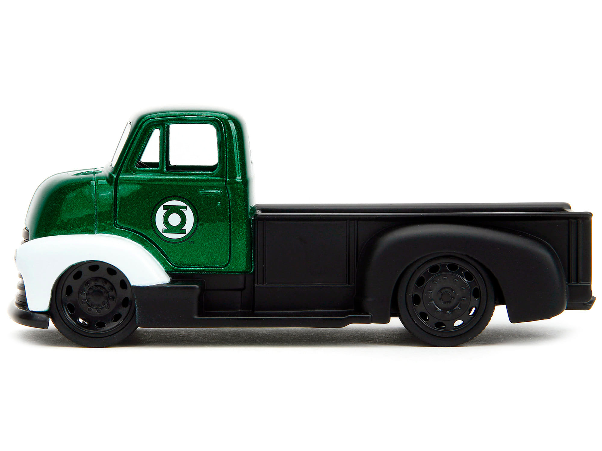 1952 Chevrolet COE Pickup Truck Green Metallic and Black and Green Lantern Diecast Figure "DC Comics" "Hollywood Rides" Series 1/32 Diecast Model Car by Jada - Image 2