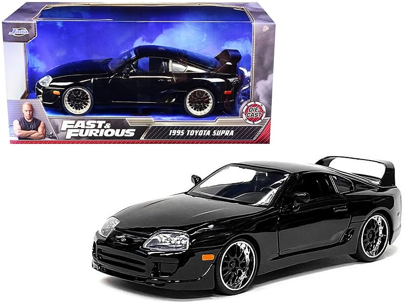 1995 Toyota Supra Black “Fast & Furious” Movie 1/24 Diecast Model Car by Jada