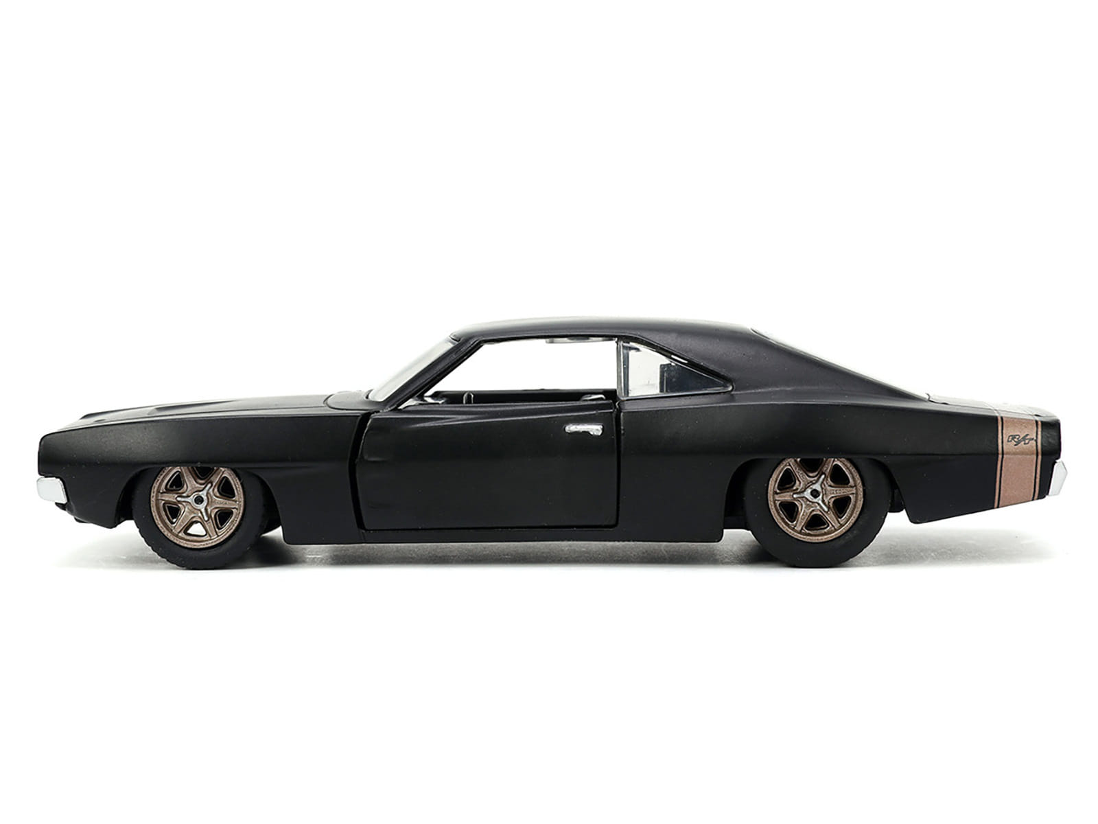 1968 Dodge Charger Widebody Matt Black with Bronze Tail Stripe "F9" (2021) Movie "Fast & Furious" Series 1/32 Diecast Model Car by Jada - Image 3