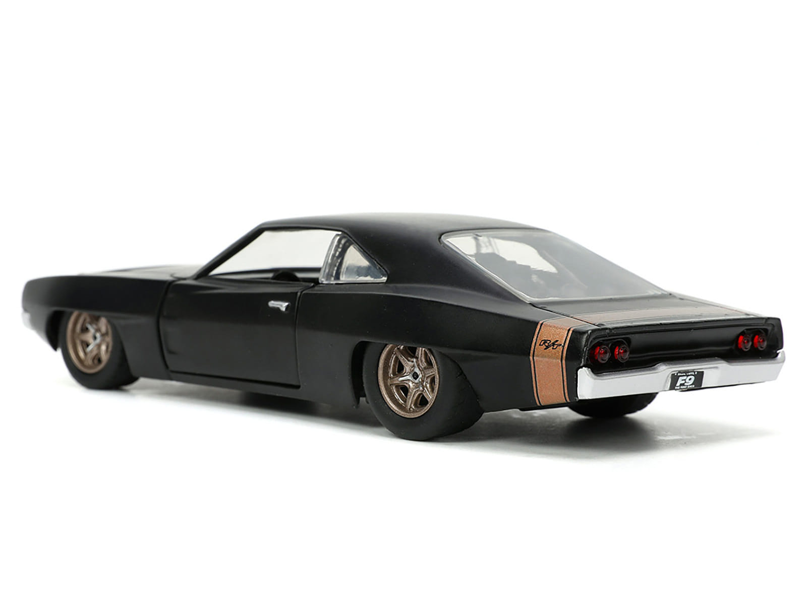 1968 Dodge Charger Widebody Matt Black with Bronze Tail Stripe "F9" (2021) Movie "Fast & Furious" Series 1/32 Diecast Model Car by Jada - Image 4