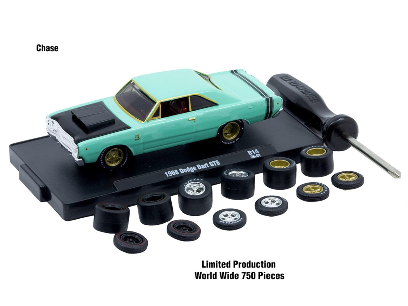 "Auto Wheels" 3 piece Car Set Release 14 Limited Edition to 2368 pieces Worldwide 1/64 Diecast Model Cars by M2 Machines - Image 3
