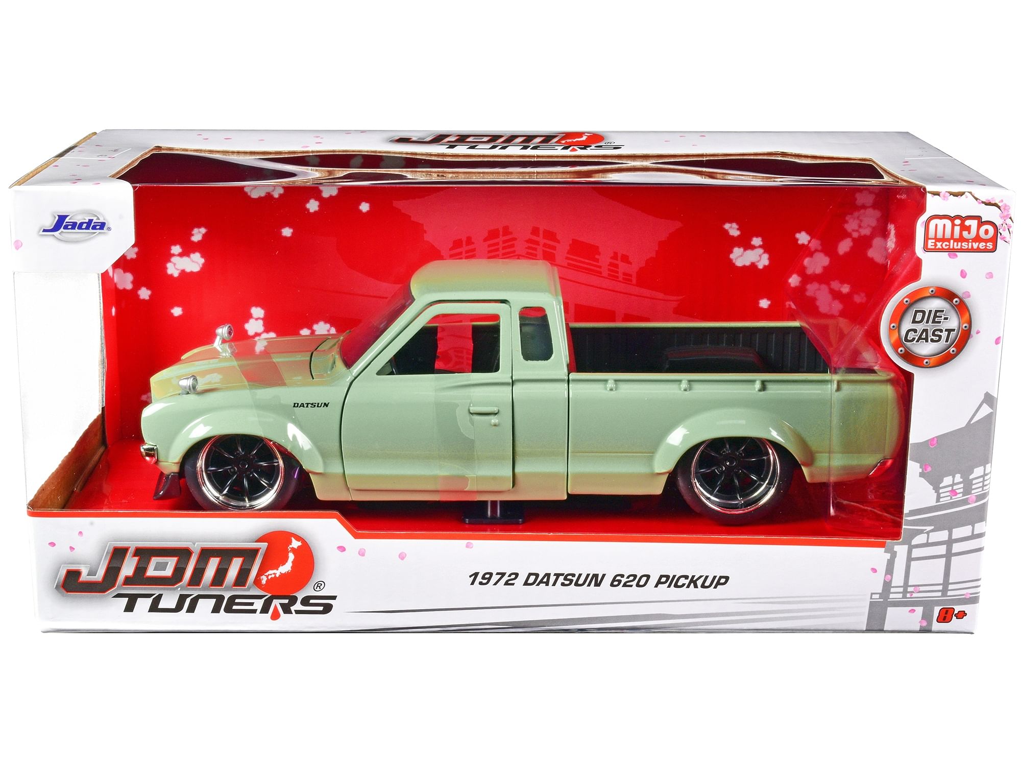 1972 Datsun 620 Pickup Truck Light Green “JDM Tuners” Series 1/24 Diecast Model Car by Jada