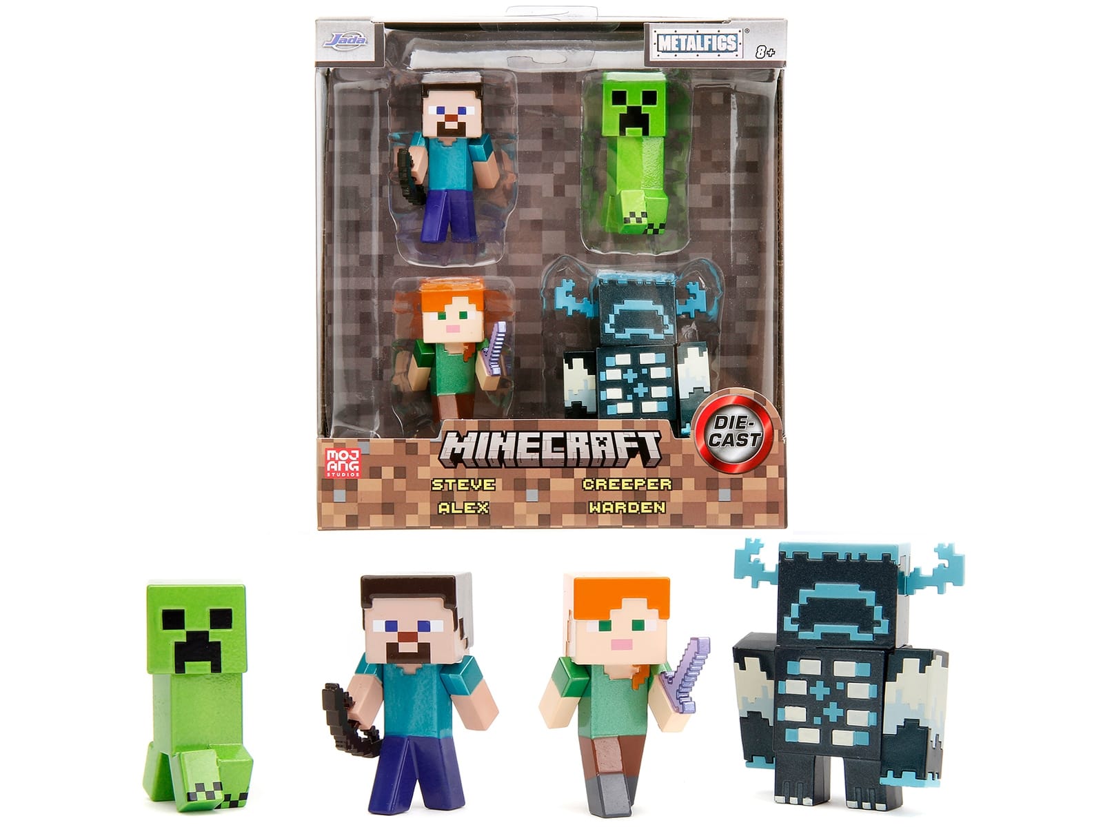 Set of 4 Diecast Figures "Minecraft" Video Game "Metalfigs" Series Diecast Models by Jada - Image 5