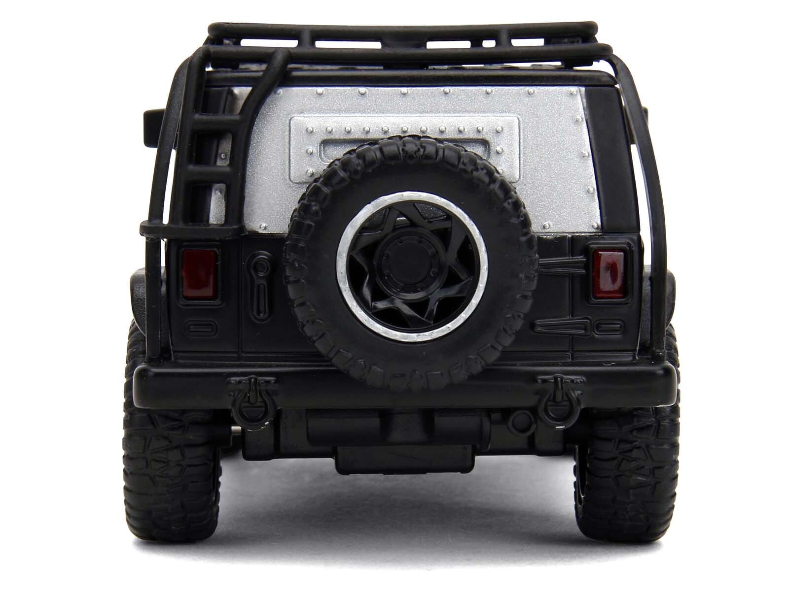 Tej's Jeep Wrangler Custom Silver Metallic with Black Top and Roof Rack "Furious 7" (2015) Movie "25 Years of Fast & Furious" Series 1/32 Diecast Model Car by Jada - Image 5