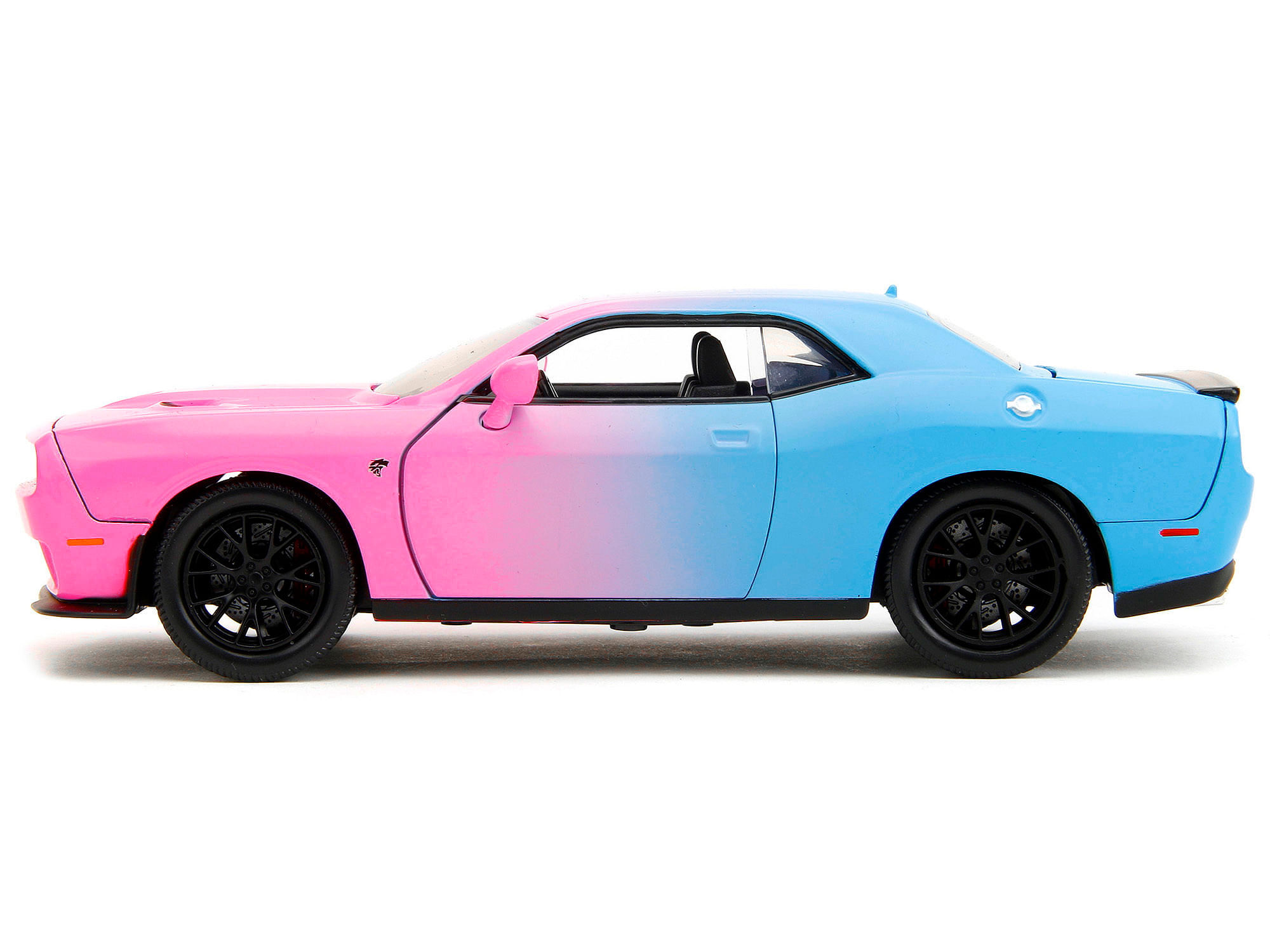 2015 Dodge Challenger SRT Hellcat Pink and Blue “Pink Slips” Series 1/24 Diecast Model Car by Jada