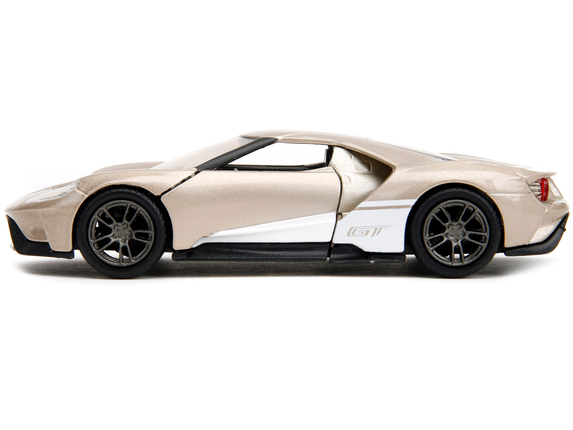 2017 Ford GT Gold Metallic with White Accents "Pink Slips" Series 1/32 Diecast Model Car by Jada - Image 2
