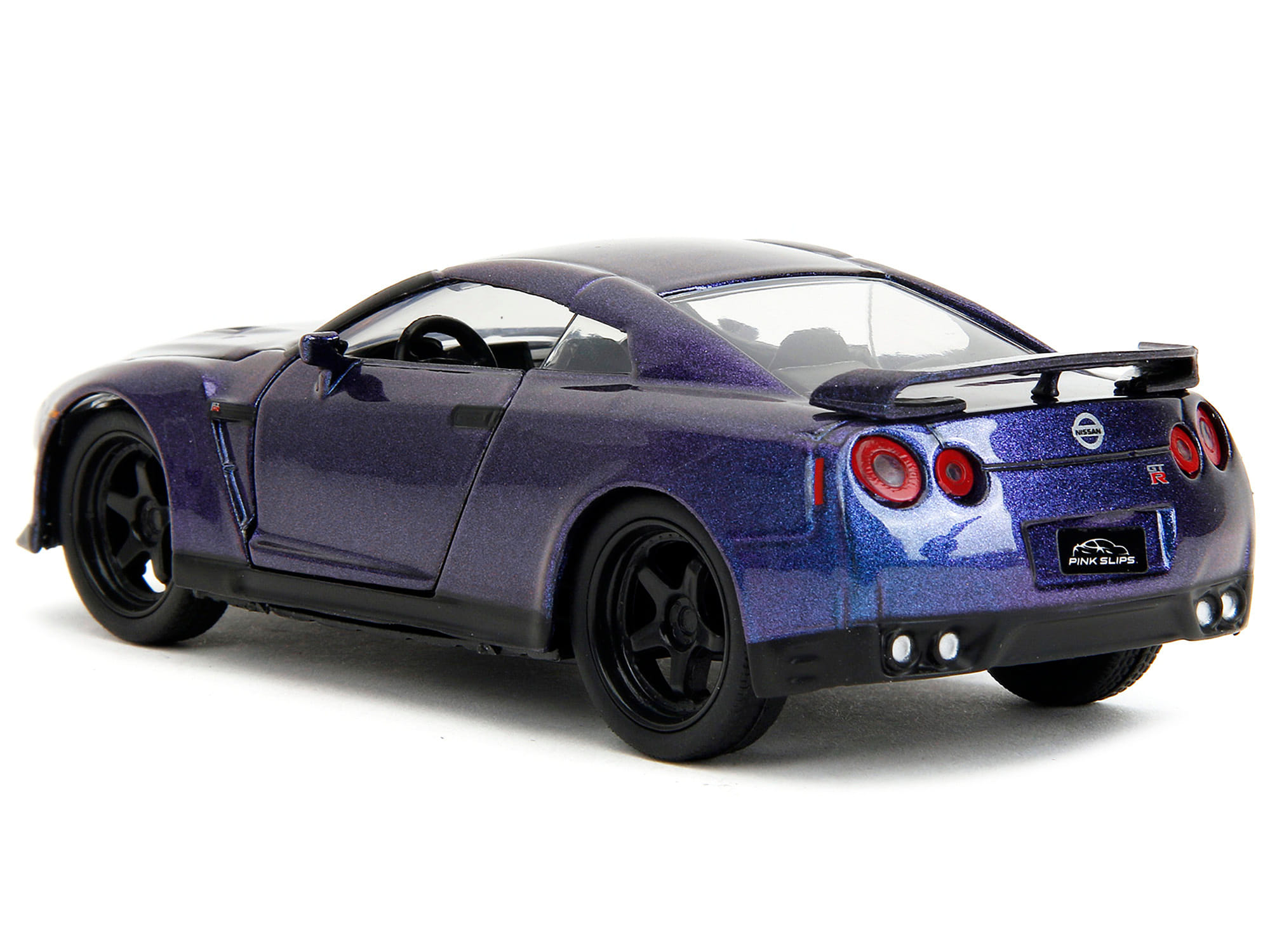 2009 Nissan GT-R (R35) Purple Metallic "Pink Slips" Series 1/32 Diecast Model Car by Jada - Image 2