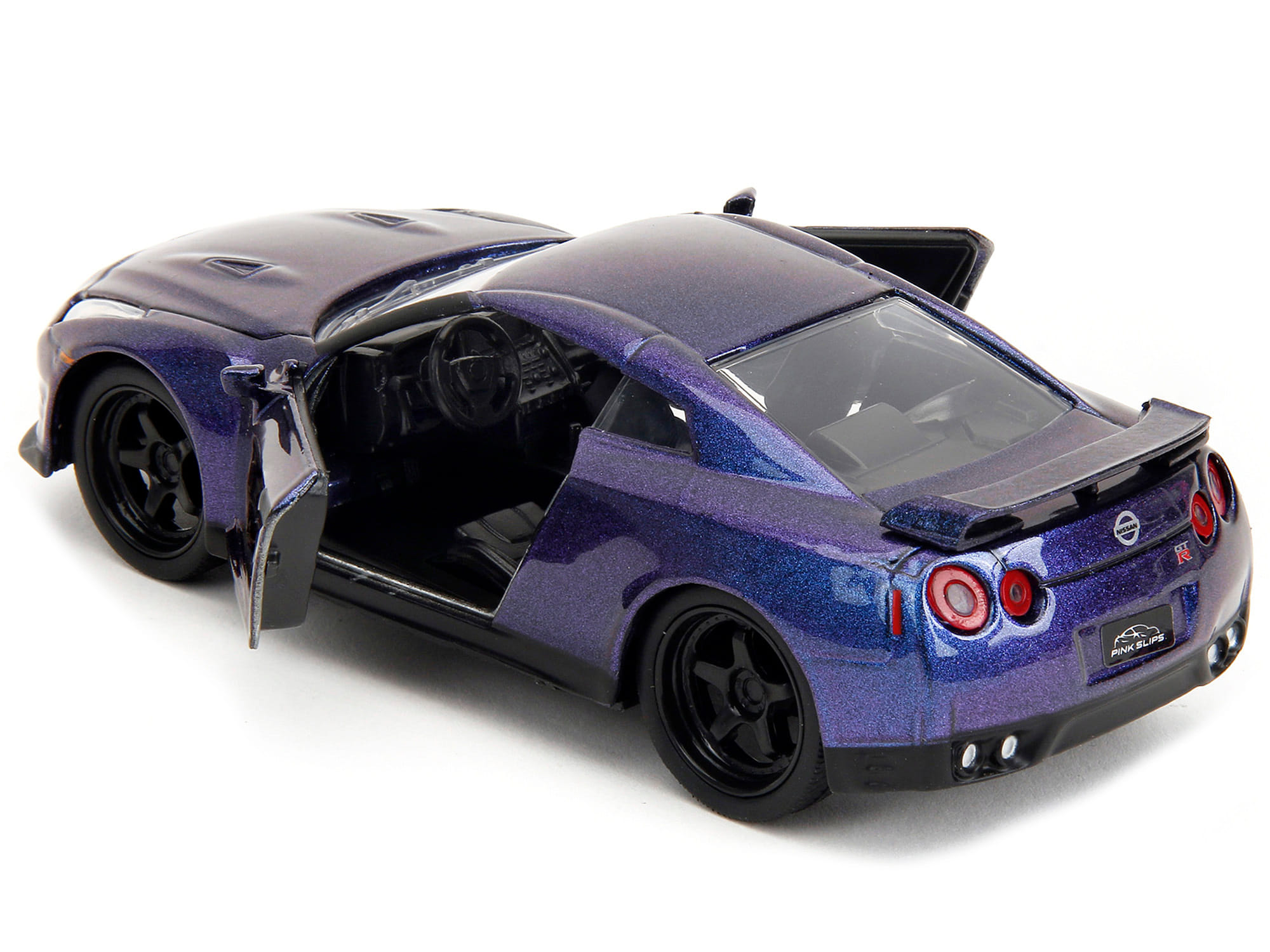 2009 Nissan GT-R (R35) Purple Metallic "Pink Slips" Series 1/32 Diecast Model Car by Jada - Image 4