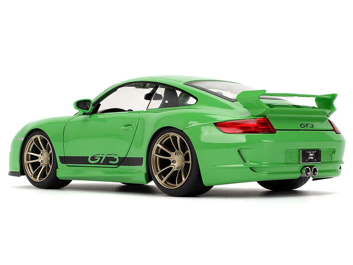 Porsche 911 GT3 (997) Green with Black Accents "Fast X" (2023) Movie "25 Years of Fast & Furious" Series 1/24 Diecast Model Car by Jada - Image 5