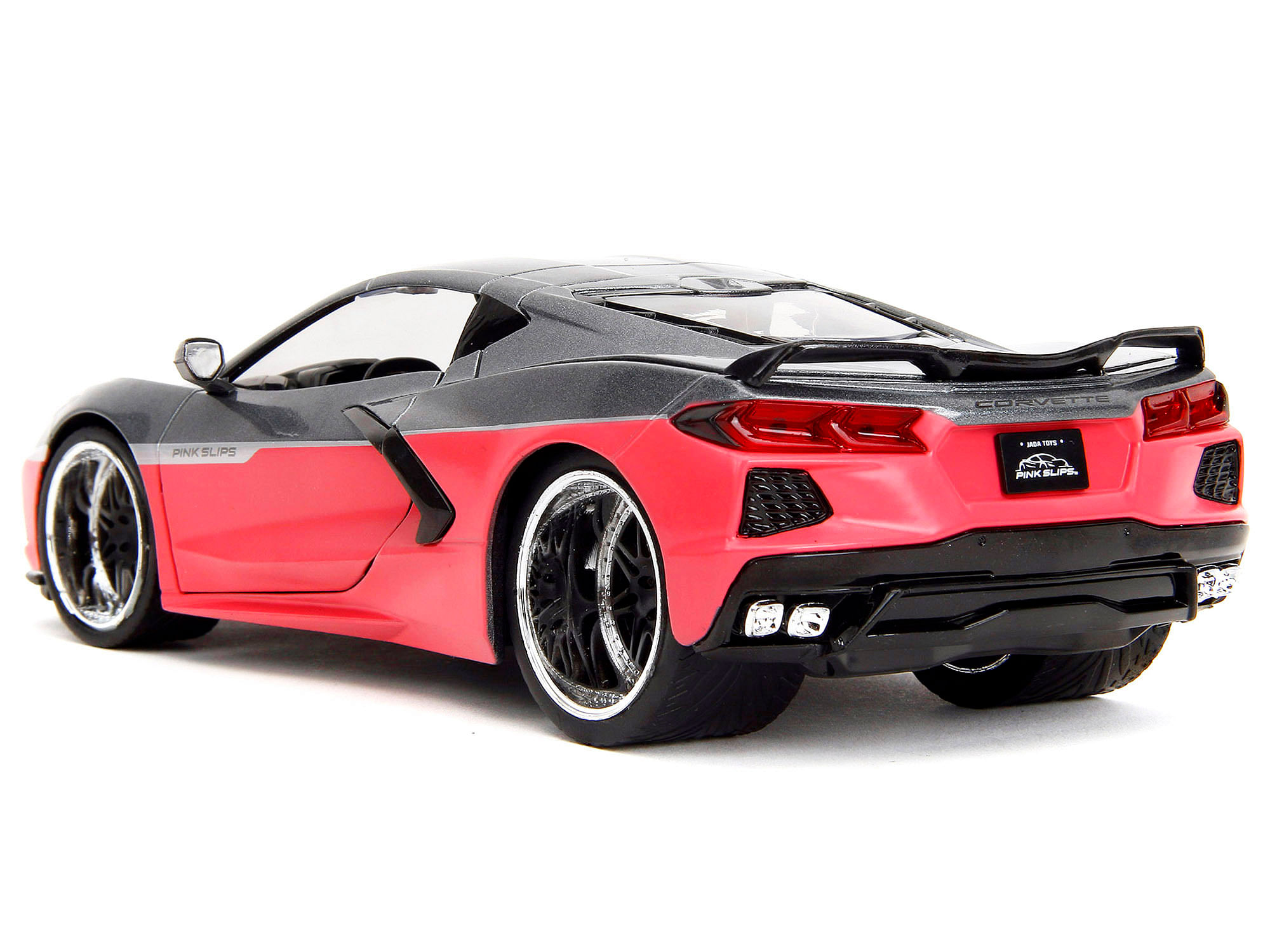 2020 Chevrolet Corvette Gray Metallic and Pink “Pink Slips” Series 1/24 Diecast Model Car by Jada