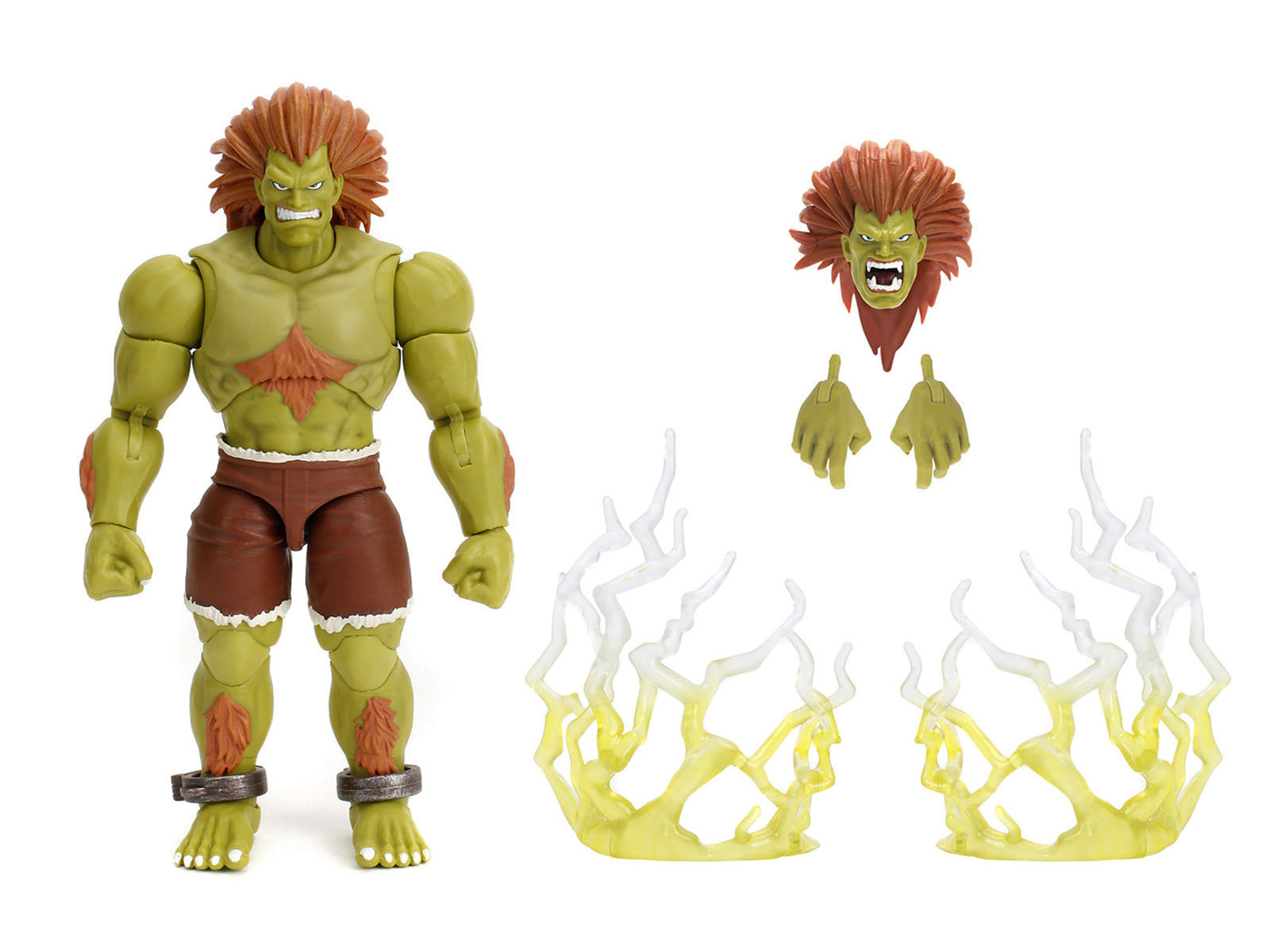 Blanka 7.5" Moveable Figure with Accessories and Alternate Head and Hands "Ultra Street Fighter II: The Final Challengers" (2017) Video Game Model by Jada - Image 2