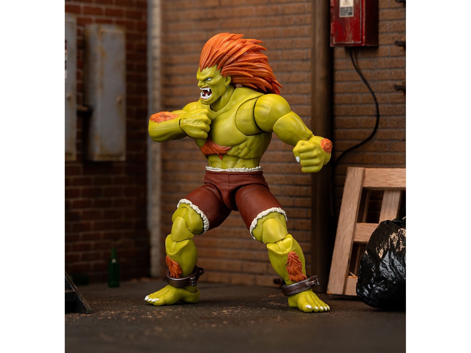Blanka 7.5" Moveable Figure with Accessories and Alternate Head and Hands "Ultra Street Fighter II: The Final Challengers" (2017) Video Game Model by Jada - Image 5