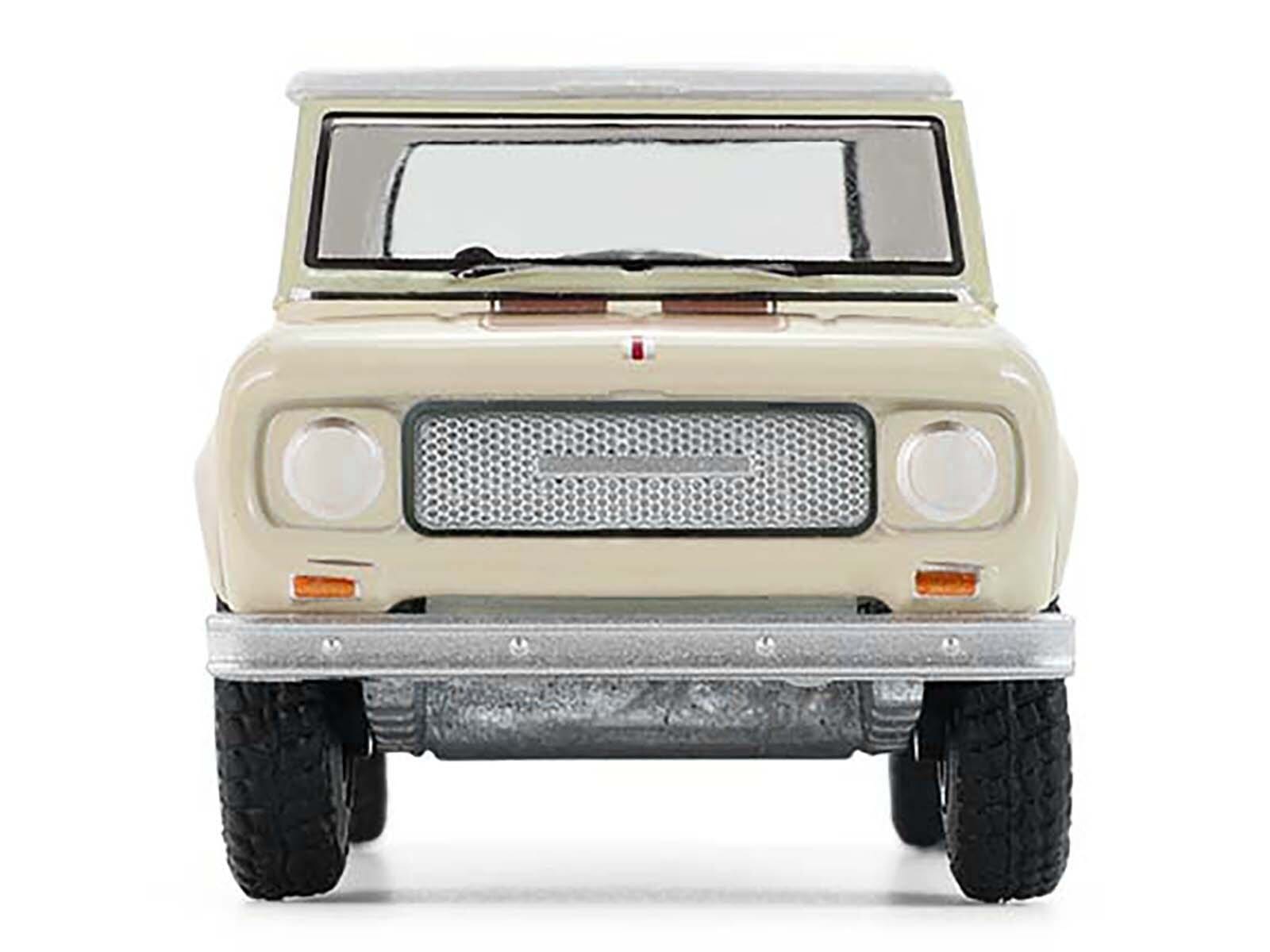 1967 International Scout 800 Sportop Cream with Brown Stripes and White Top "All Terrain" Series 17 1/64 Diecast Model Car by Greenlight - Image 5