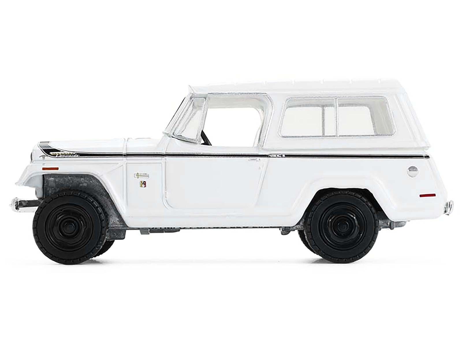 1971 Jeep Jeepster Commando White with Black Stripes "All Terrain" Series 17 1/64 Diecast Model Car by Greenlight - Image 3