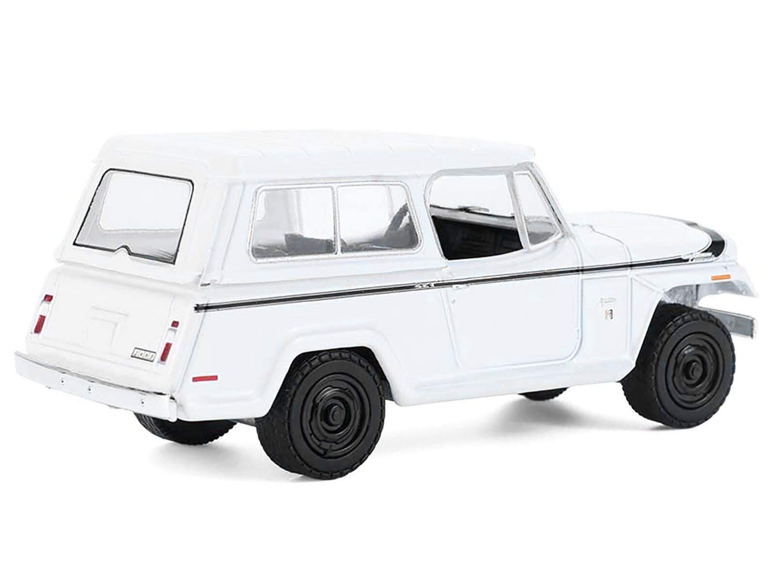 1971 Jeep Jeepster Commando White with Black Stripes "All Terrain" Series 17 1/64 Diecast Model Car by Greenlight - Image 4
