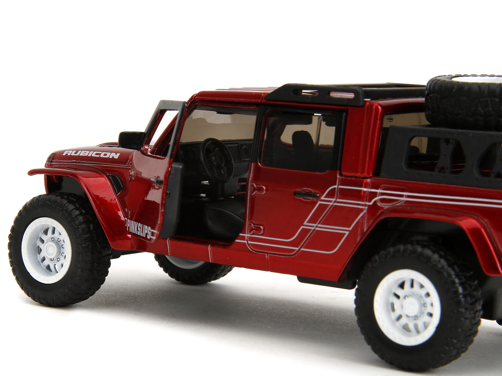 2020 Jeep Gladiator Pickup Truck Candy Red "Pink Slips" Series 1/32 Diecast Model Car by Jada - Image 2