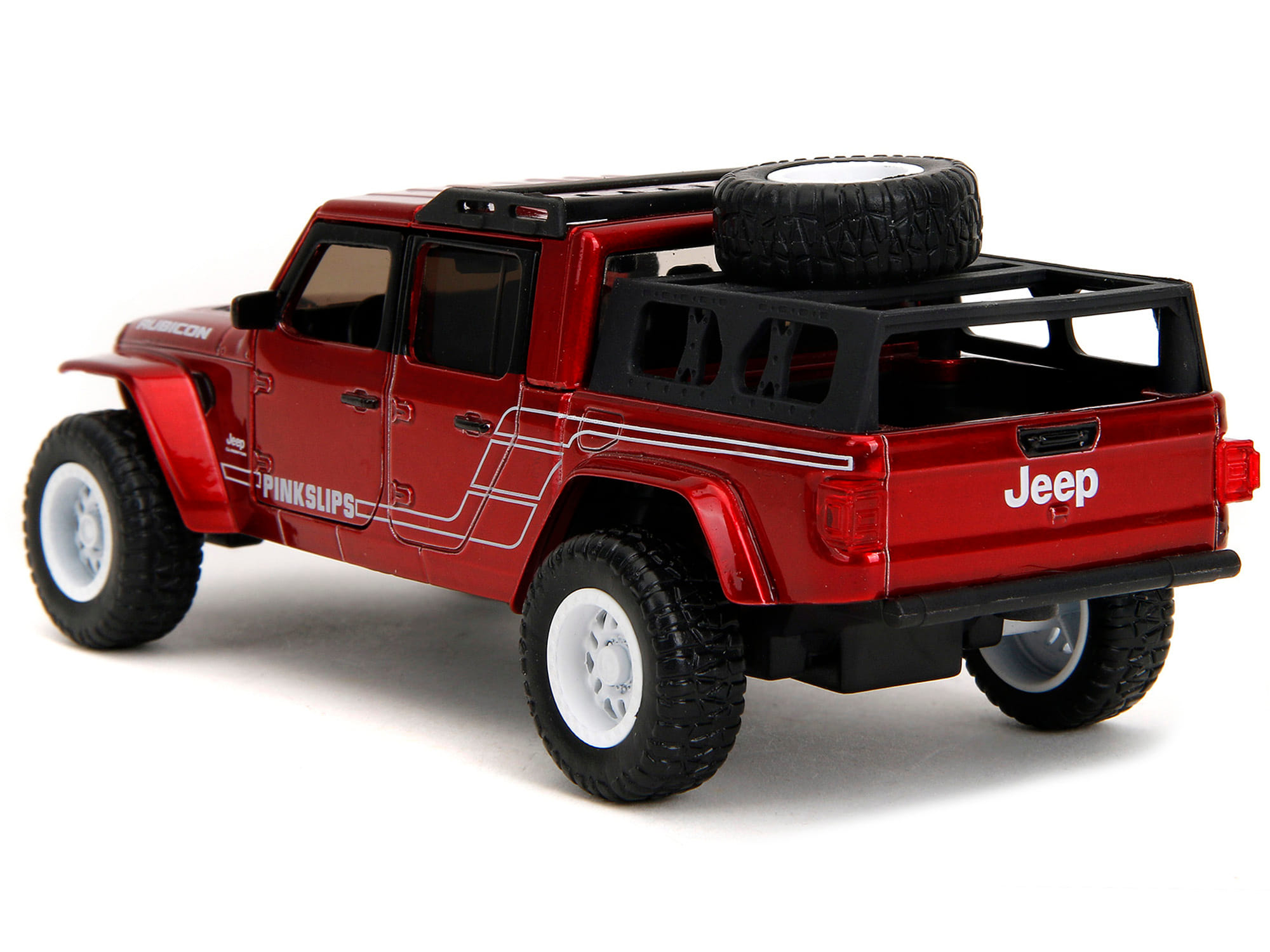 2020 Jeep Gladiator Pickup Truck Candy Red "Pink Slips" Series 1/32 Diecast Model Car by Jada - Image 3