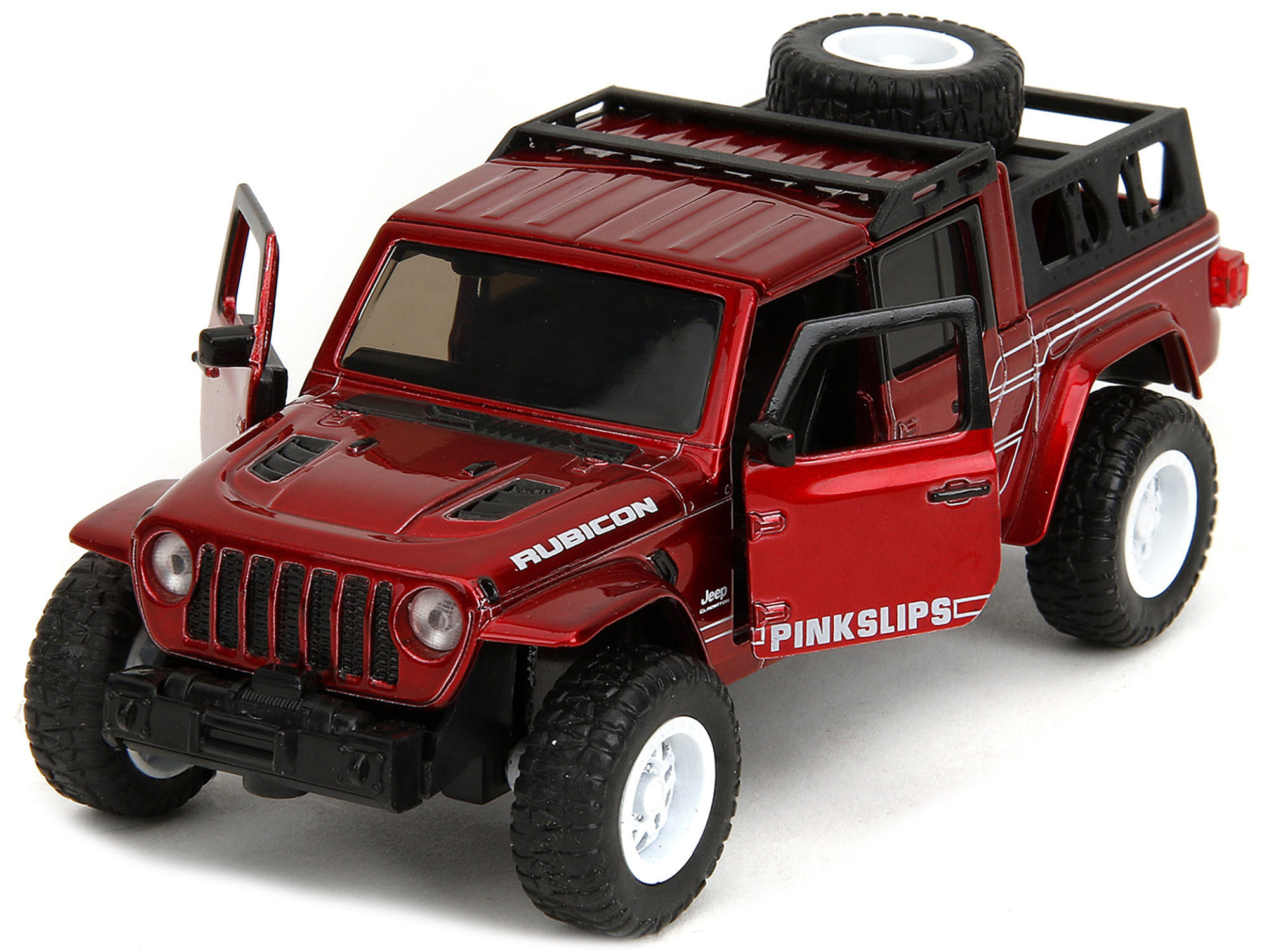 2020 Jeep Gladiator Pickup Truck Candy Red "Pink Slips" Series 1/32 Diecast Model Car by Jada - Image 4