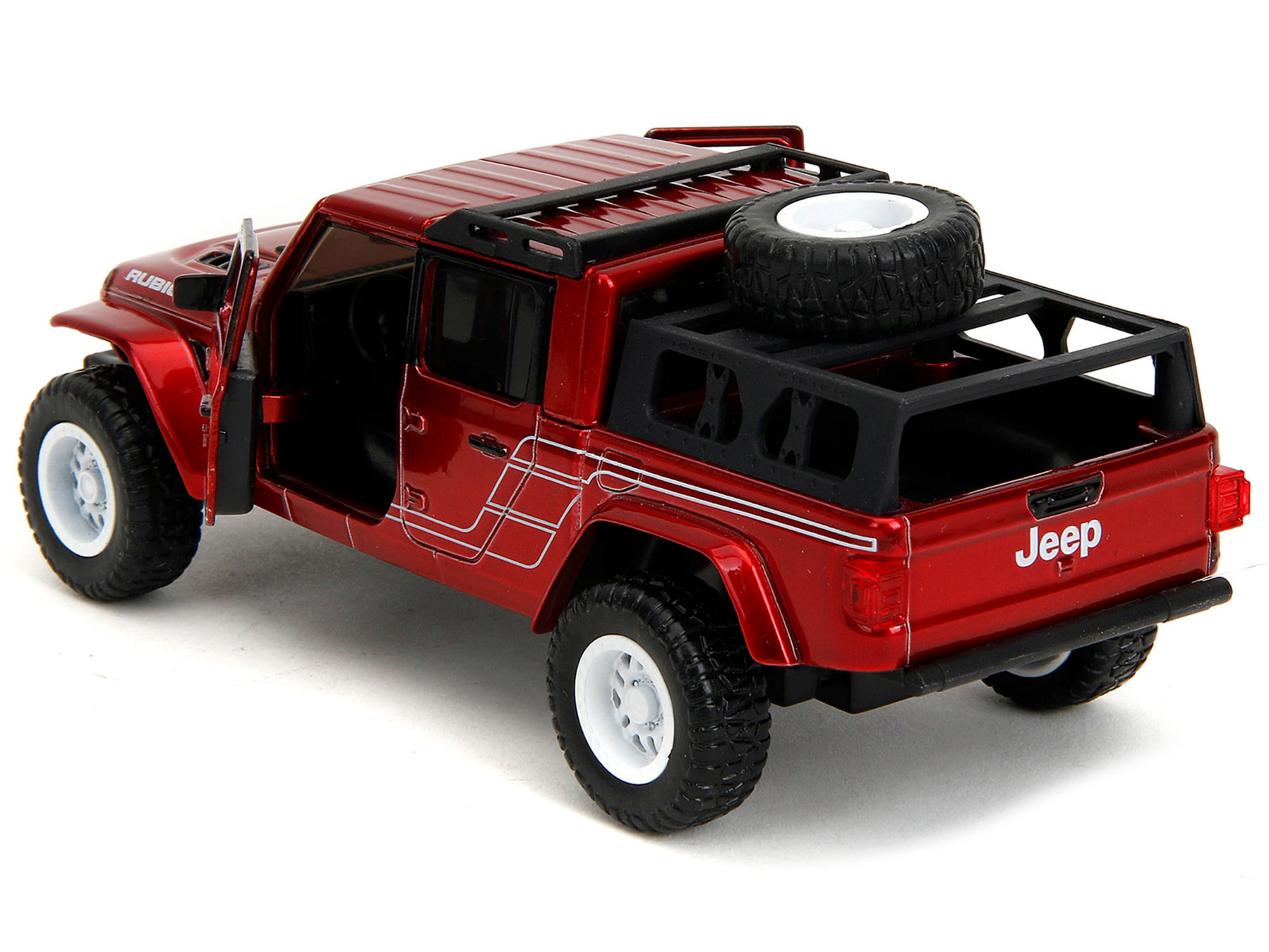 2020 Jeep Gladiator Pickup Truck Candy Red "Pink Slips" Series 1/32 Diecast Model Car by Jada - Image 5