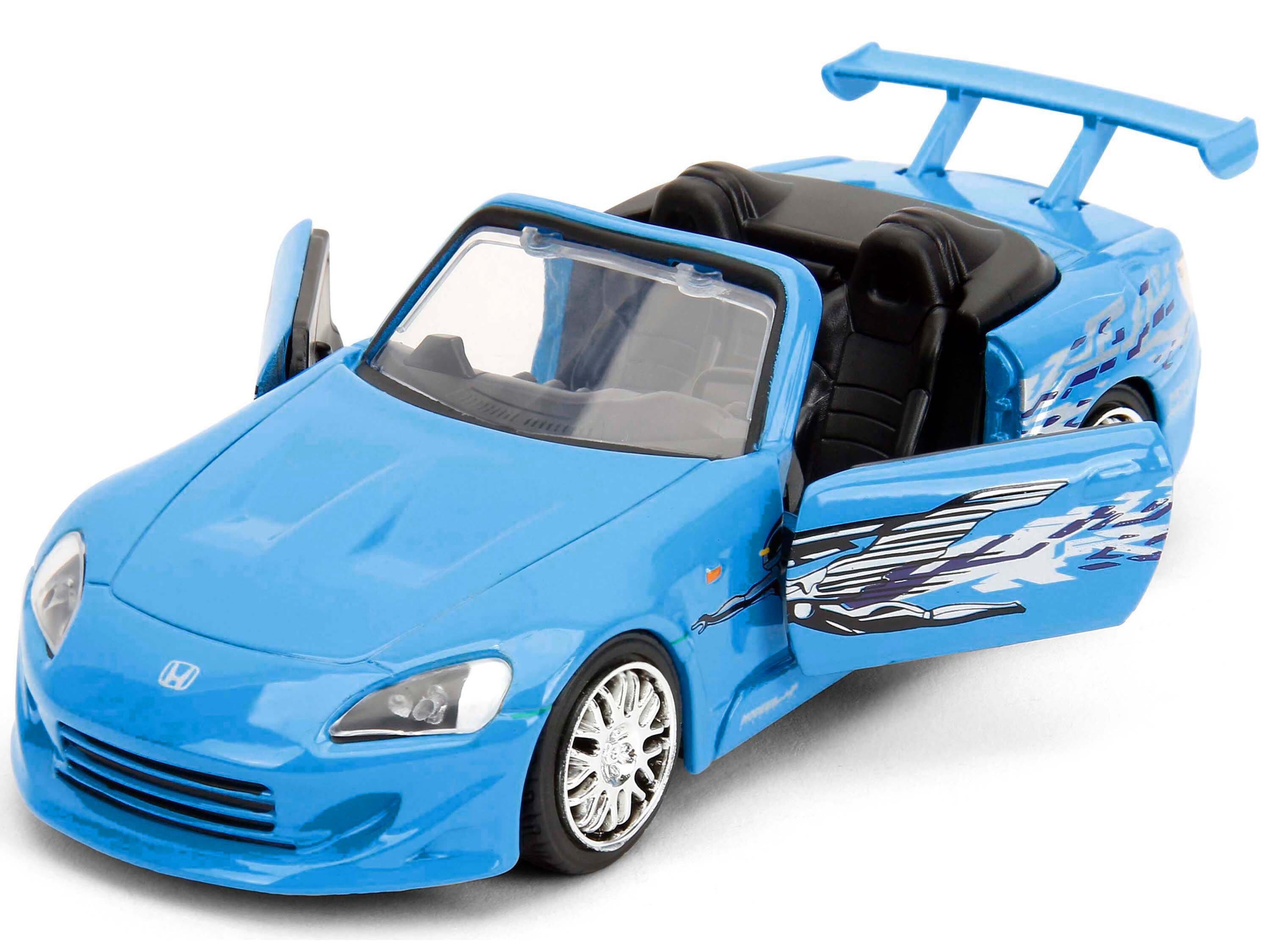 2001 Honda S2000 Convertible Blue with Graphics "Fast & Furious Remix - 25th Anniversary" Series 1/32 Diecast Model Car by Jada - Image 2