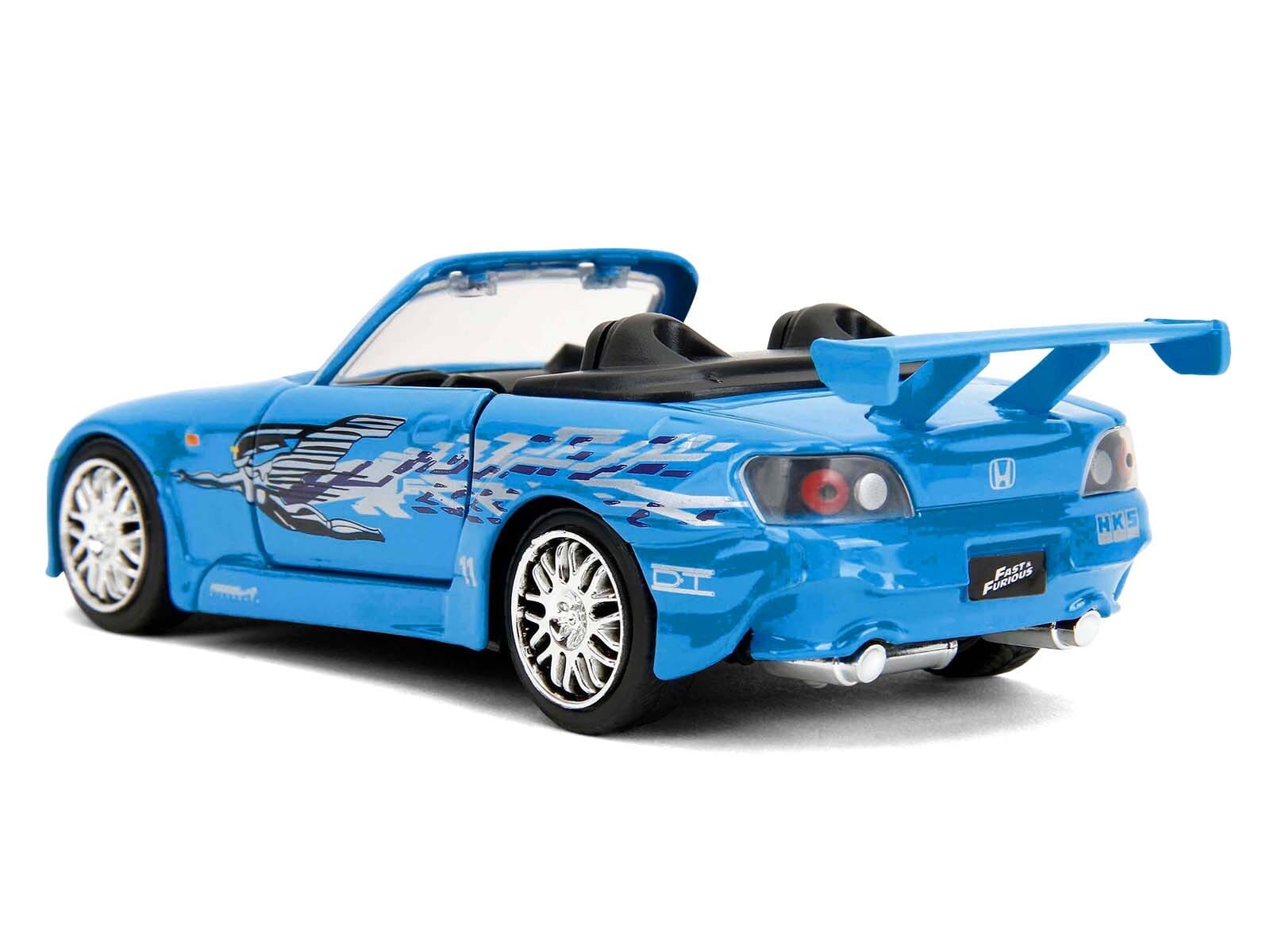 2001 Honda S2000 Convertible Blue with Graphics "Fast & Furious Remix - 25th Anniversary" Series 1/32 Diecast Model Car by Jada - Image 5