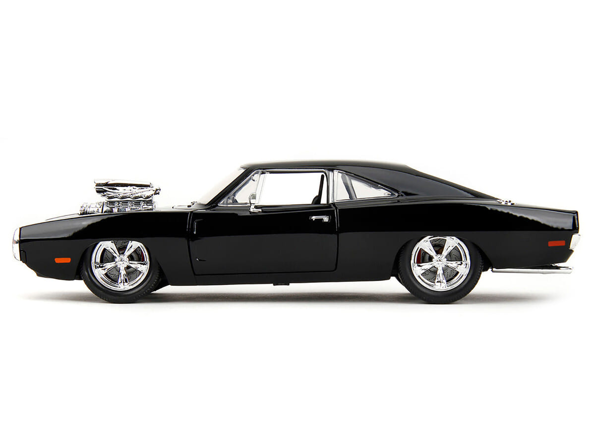 1970 Dodge Charger Black with Race Interior "The Fast and the Furious" (2001) Movie "25 Years of Fast & Furious" Series 1/24 Diecast Model Car by Jada - Image 4