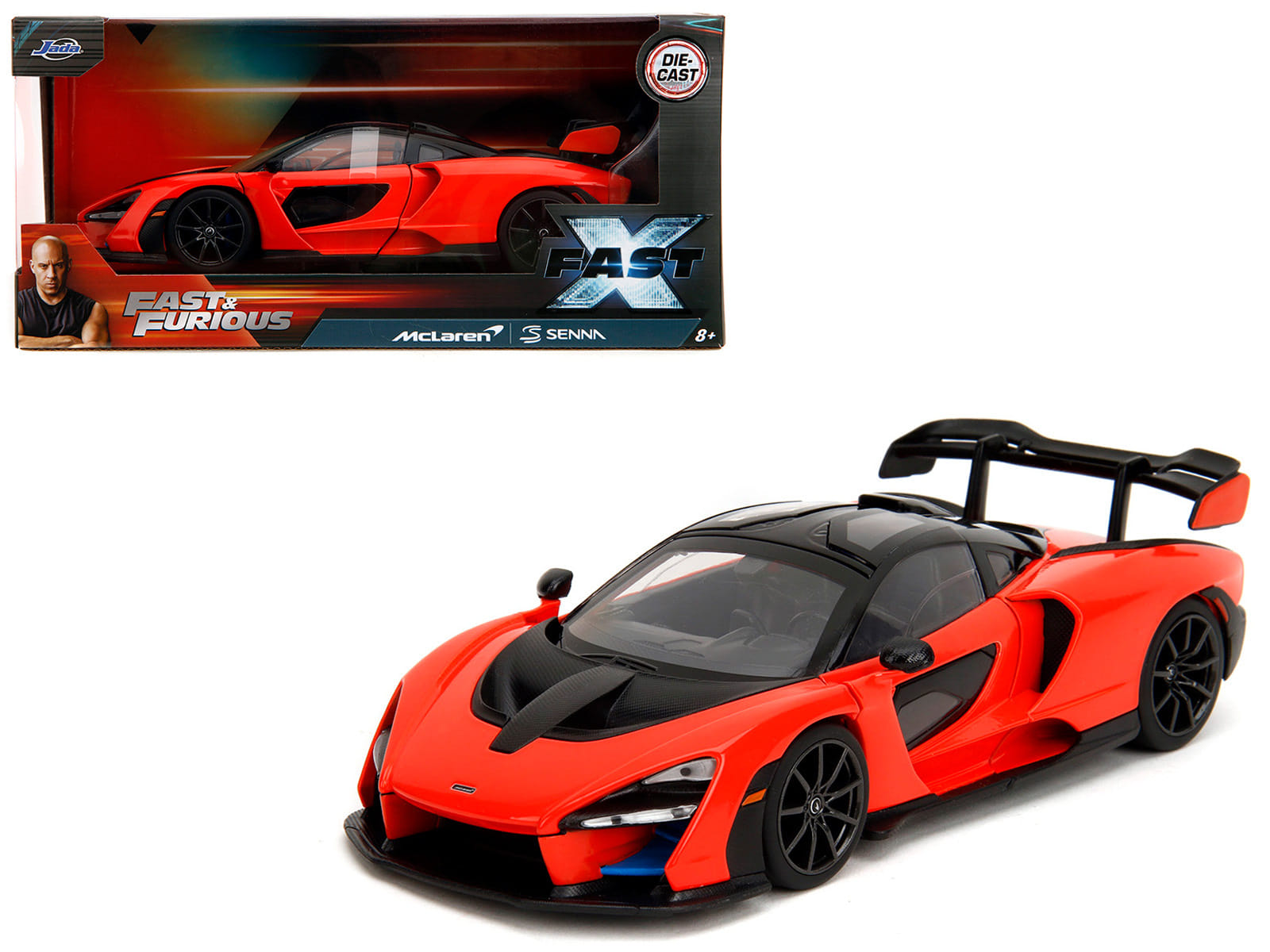 McLaren Senna Red and Black "Fast X" (2023) Movie "Fast & Furious" Series 1/24 Diecast Model Car by Jada - Image 2