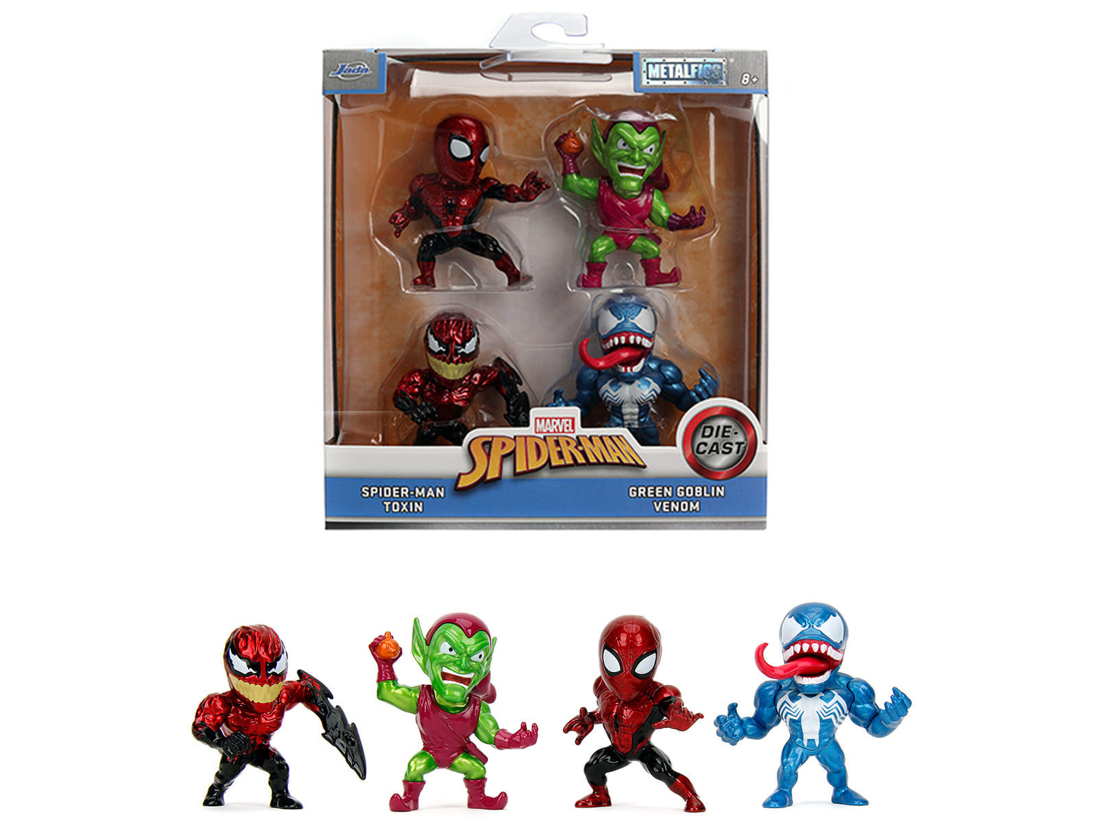 Set of 4 Diecast Figures "Spider-Man" "Metalfigs" Series Diecast Models by Jada - Image 5