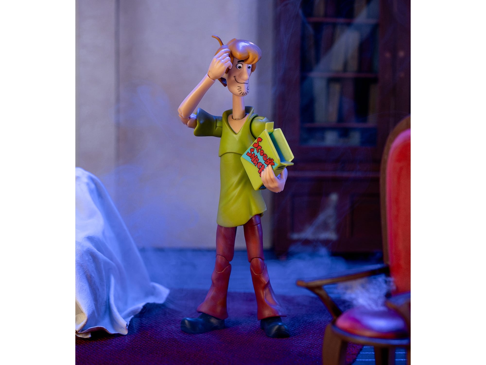 Shaggy Rogers 6.5" Moveable Figure with Accessories and Alternate Head and Hands "Scooby-Doo!" Franchise Model by Jada - Image 5