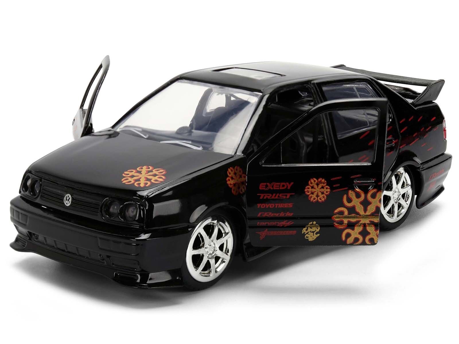 Volkswagen Jetta Black with Graphics "Fast & Furious Remix - 25th Anniversary" Series 1/32 Diecast Model Car by Jada - Image 2