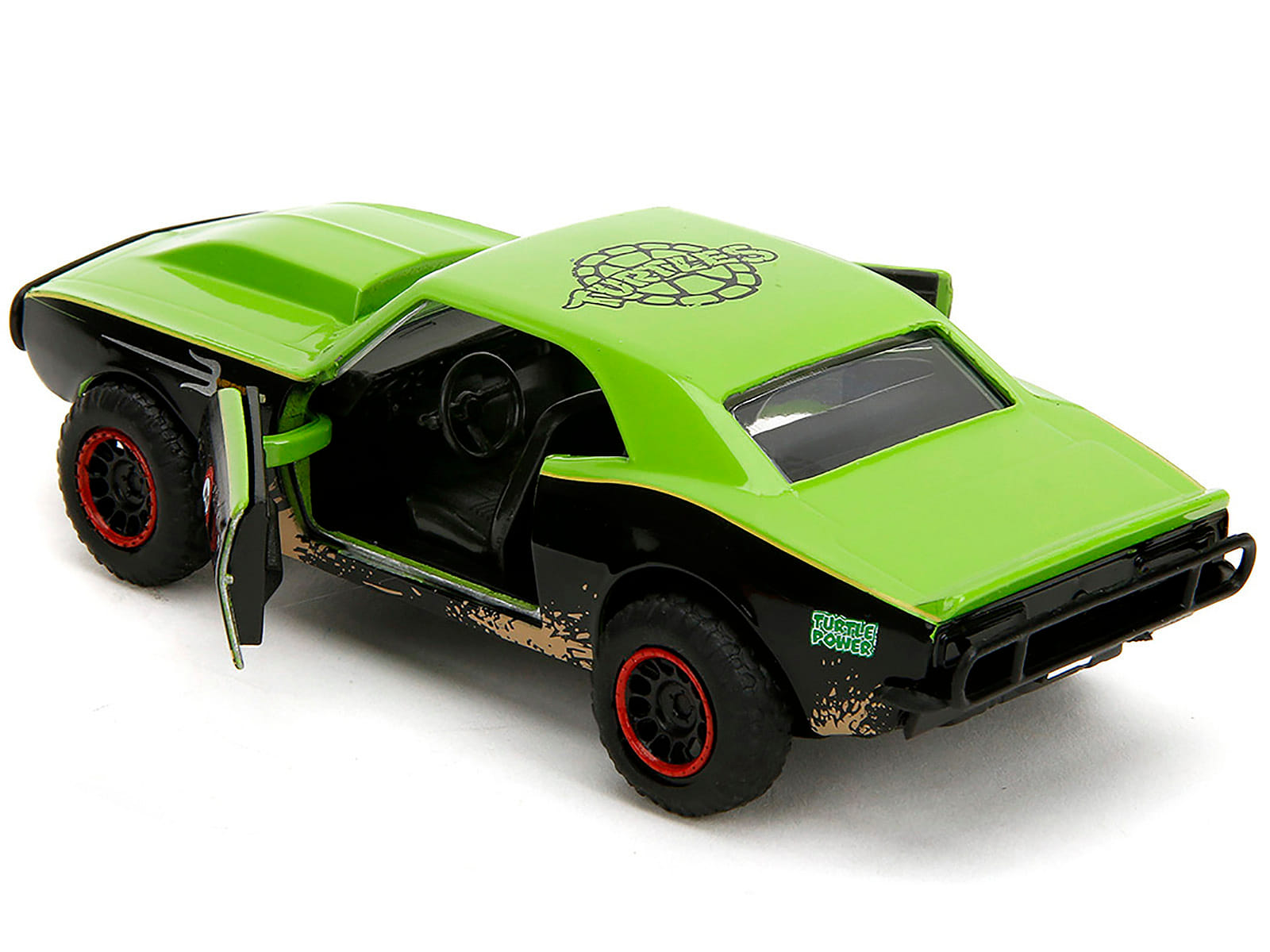1967 Chevrolet Camaro "Teenage Mutant Ninja Turtles" Black and Green (Dirty) "Hollywood Rides" Series 1/32 Diecast Model Car by Jada - Image 3