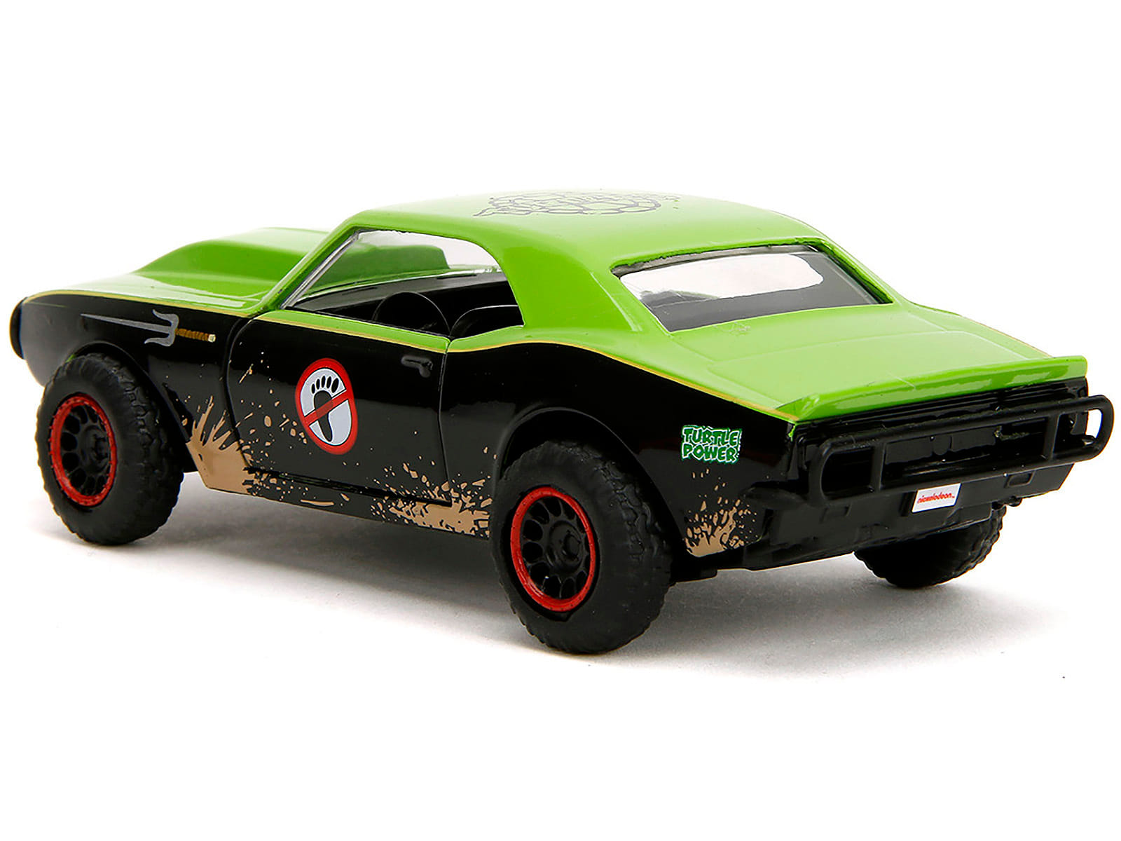 1967 Chevrolet Camaro "Teenage Mutant Ninja Turtles" Black and Green (Dirty) "Hollywood Rides" Series 1/32 Diecast Model Car by Jada - Image 4