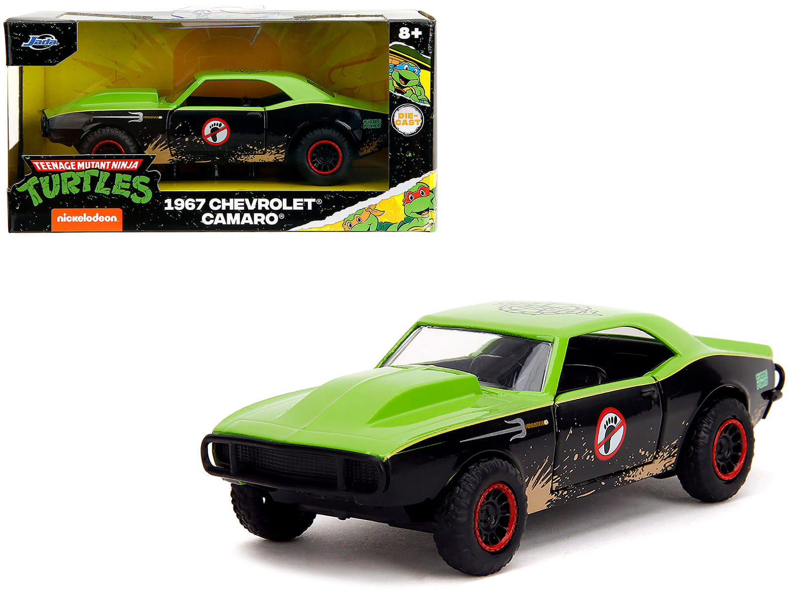 1967 Chevrolet Camaro "Teenage Mutant Ninja Turtles" Black and Green (Dirty) "Hollywood Rides" Series 1/32 Diecast Model Car by Jada - Image 5