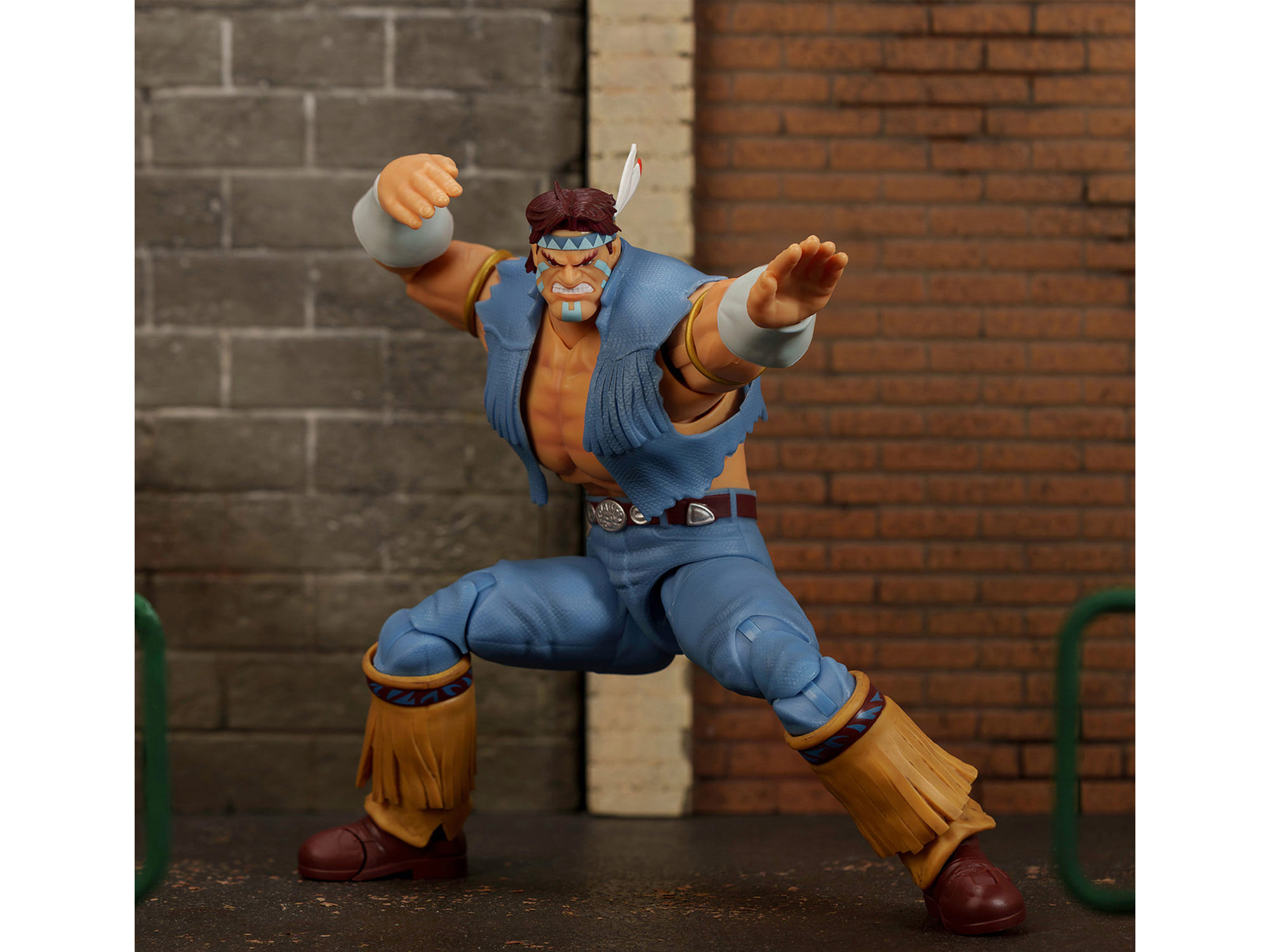 T. Hawk 7.5" Moveable Figure with Accessories and Alternate Head and Hands "Ultra Street Fighter II: The Final Challengers" (2017) Video Game Model by Jada - Image 3