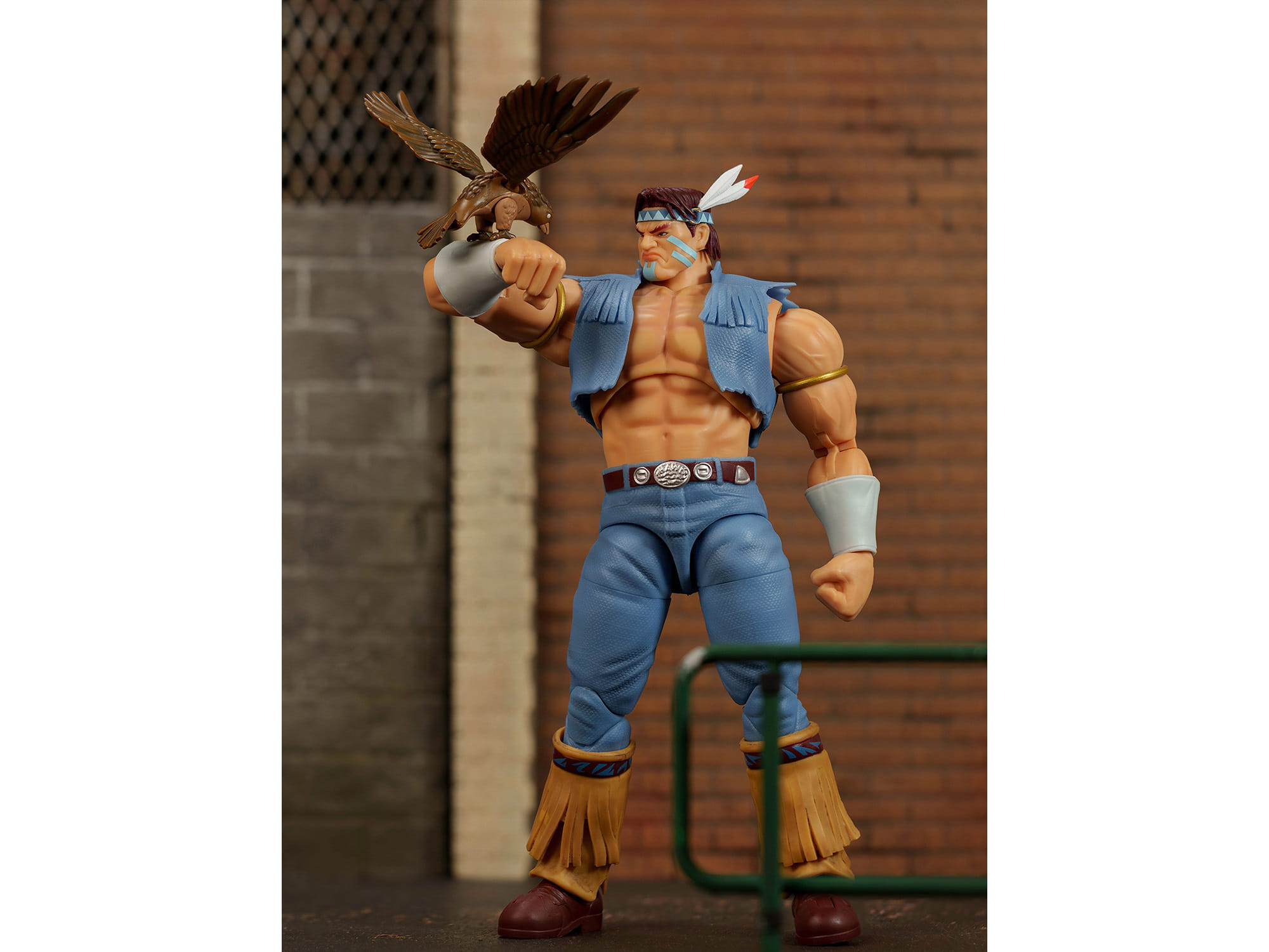 T. Hawk 7.5" Moveable Figure with Accessories and Alternate Head and Hands "Ultra Street Fighter II: The Final Challengers" (2017) Video Game Model by Jada - Image 4