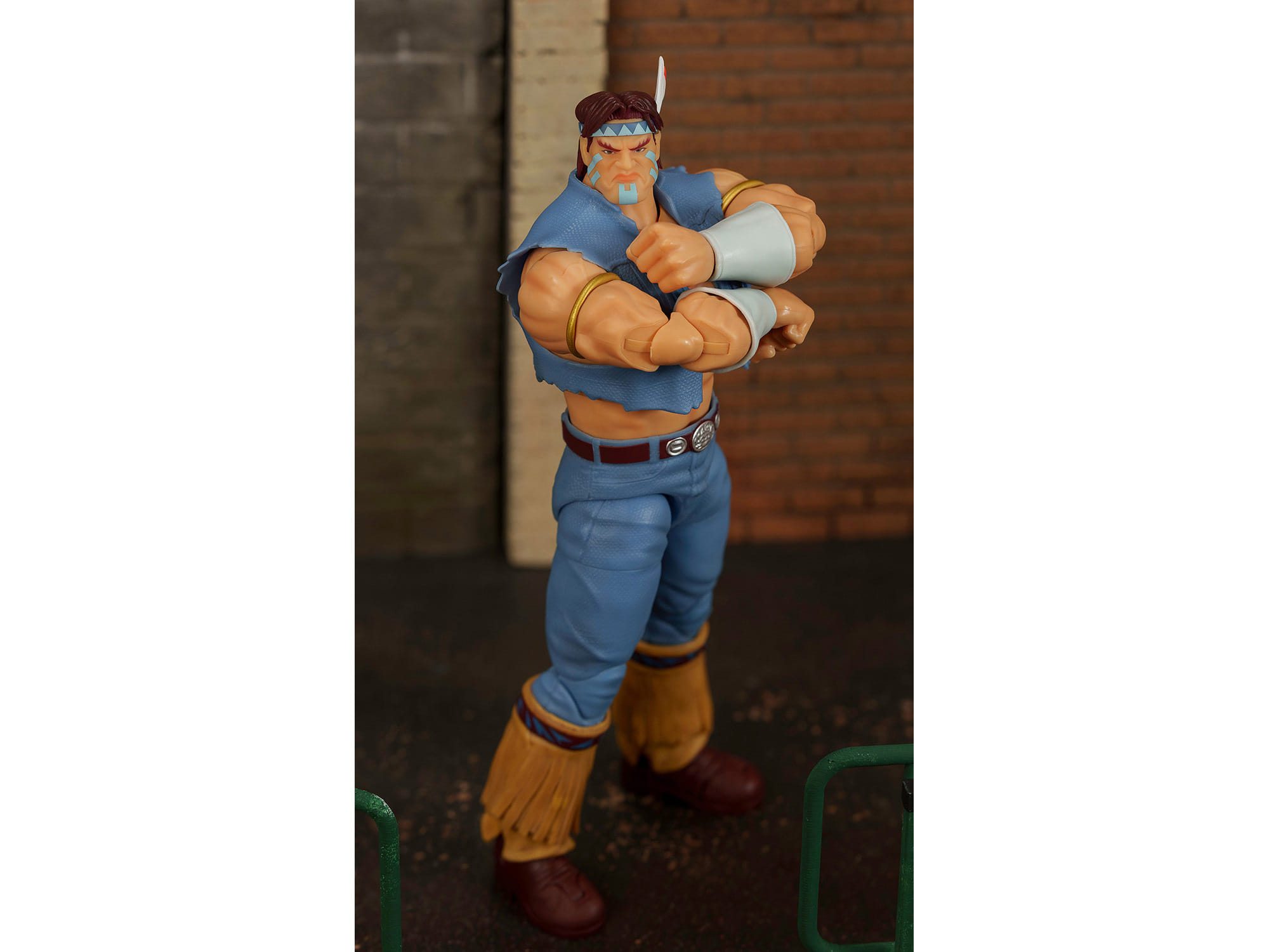 T. Hawk 7.5" Moveable Figure with Accessories and Alternate Head and Hands "Ultra Street Fighter II: The Final Challengers" (2017) Video Game Model by Jada - Image 5