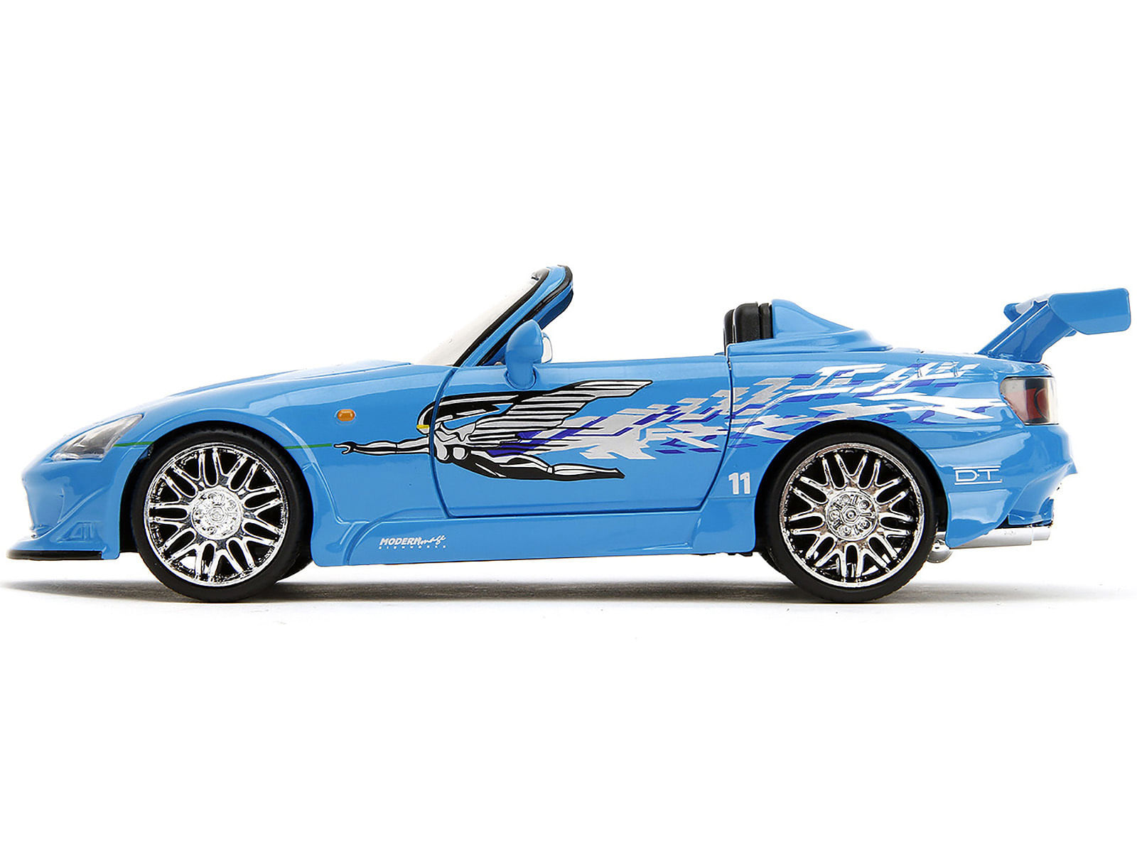 2001 Honda S2000 Convertible Blue with Graphics "Fast & Furious Remix" Series 1/24 Diecast Model Car by Jada