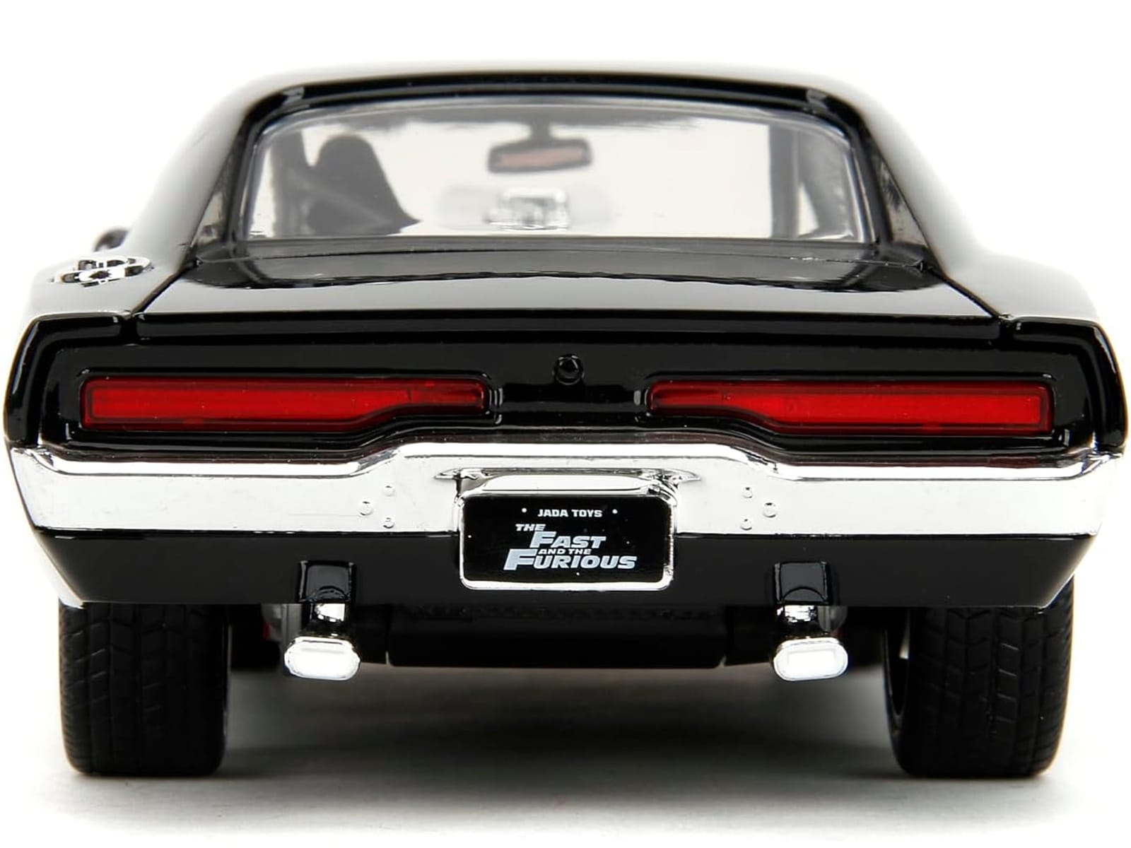 Dodge Charger R/T Black with Dom Diecast Figure "Fast & Furious" (2009) Movie "Hollywood Rides" Series 1/24 Diecast Model Car by Jada - Image 4