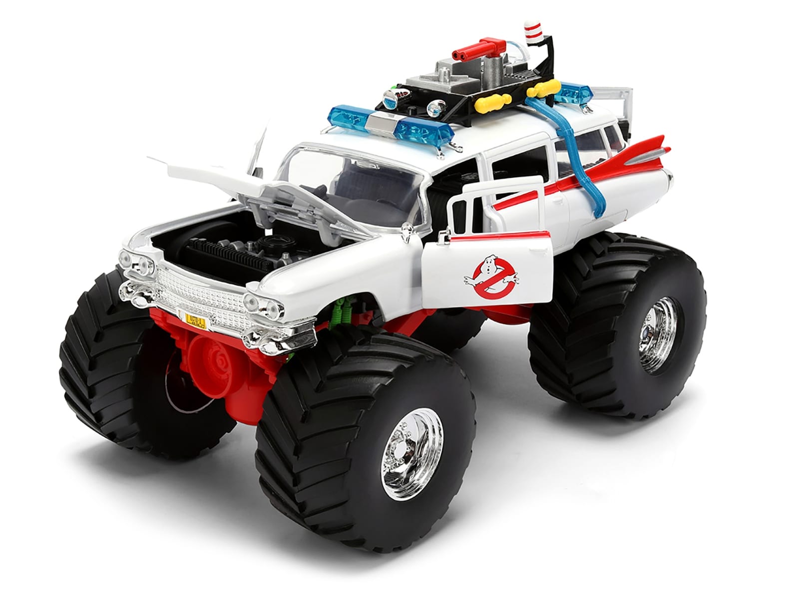 1959 Cadillac Ambulance Ecto-1 "Ghostbusters" (1984) Movie Monster Truck Version "Hollywood Rides" Series 1/24 Diecast Model Car by Jada - Image 2
