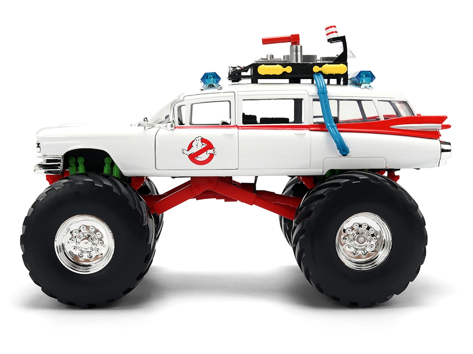 1959 Cadillac Ambulance Ecto-1 "Ghostbusters" (1984) Movie Monster Truck Version "Hollywood Rides" Series 1/24 Diecast Model Car by Jada - Image 3