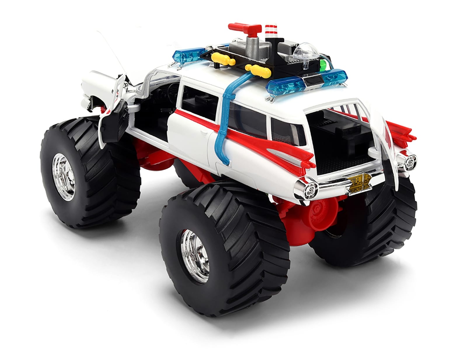 1959 Cadillac Ambulance Ecto-1 "Ghostbusters" (1984) Movie Monster Truck Version "Hollywood Rides" Series 1/24 Diecast Model Car by Jada - Image 5