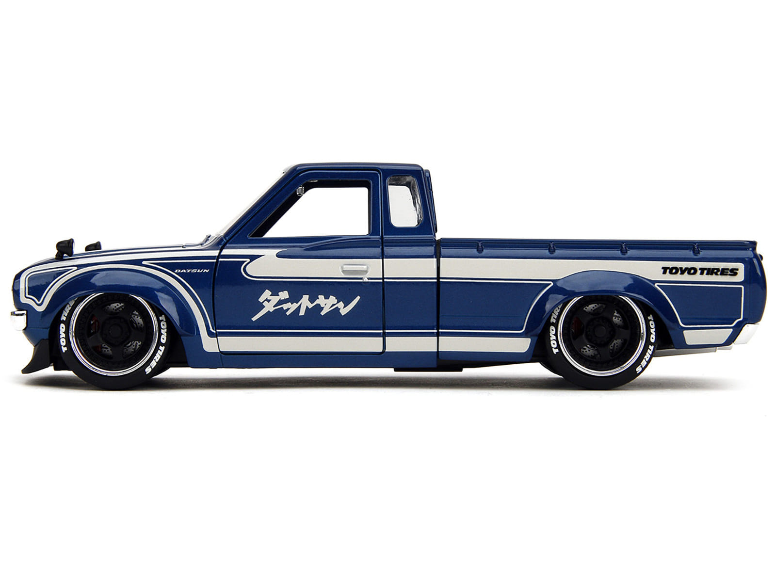 1972 Datsun 620 Pickup Truck Blue Metallic and Cream "JDM Tuners" Series 1/24 Diecast Model Car by Jada - Image 2