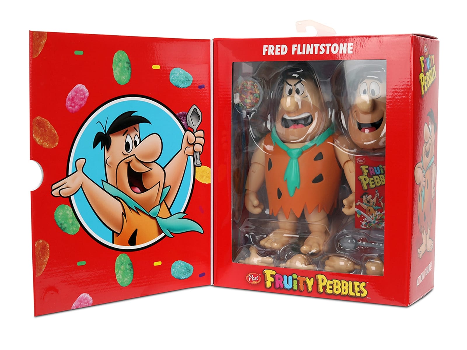 Fred Flintstone 6" Moveable Figure with Accessories and Alternate Head and Hands "The Flintstones - Post Fruity Pebbles" Model by Jada - Image 5