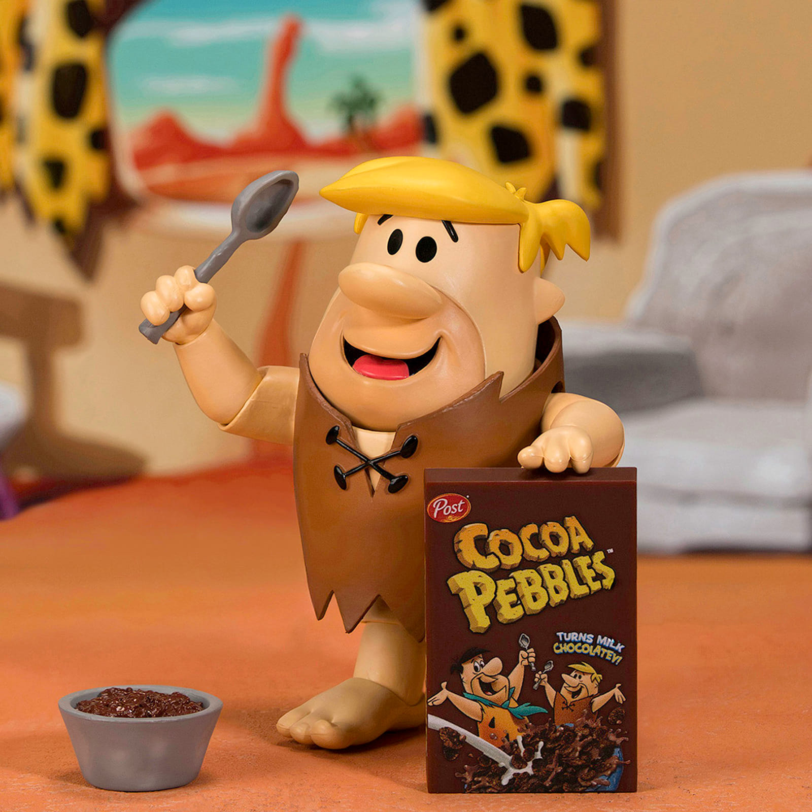 Barney Rubble 4.5" Moveable Figure with Accessories and Alternate Head and Hands "The Flintstones - Post Cocoa Pebbles" Model by Jada - Image 4