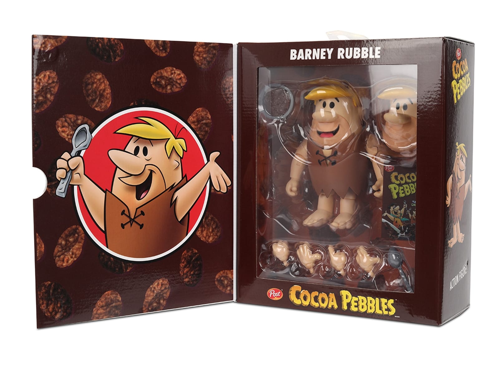 Barney Rubble 4.5" Moveable Figure with Accessories and Alternate Head and Hands "The Flintstones - Post Cocoa Pebbles" Model by Jada - Image 5