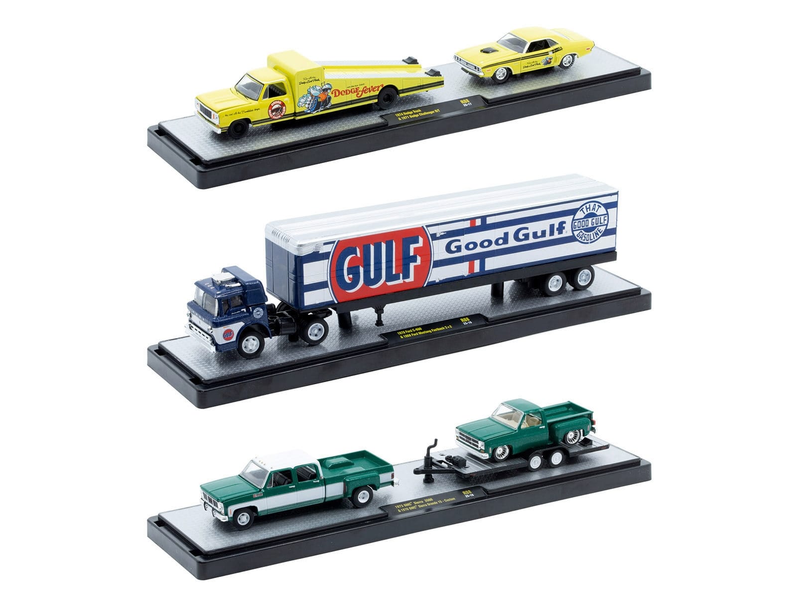 Auto Haulers Set of 3 Trucks Release 88 Limited Edition to 9600 pieces Worldwide 1/64 Diecast Models by M2 Machines - Image 2