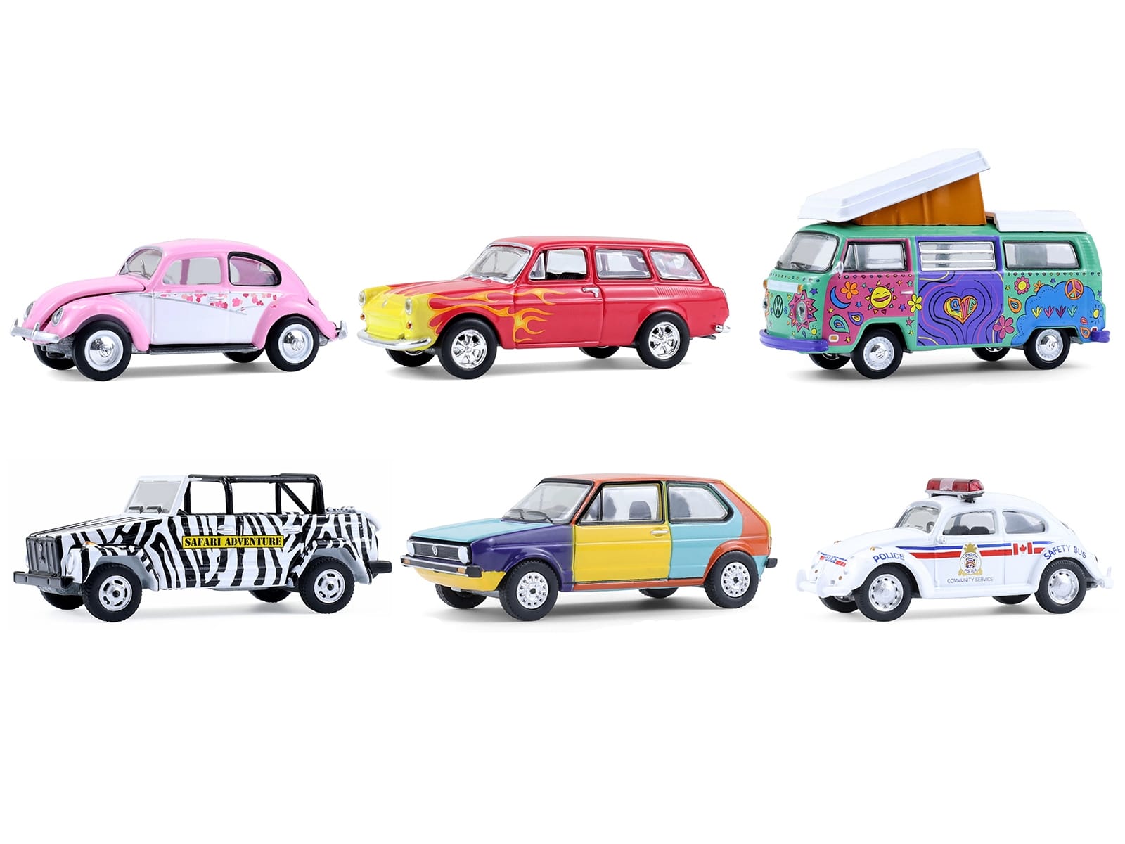 "Club Vee-Dub" Series 21 Set of 6 pieces 1/64 Diecast Model Cars by Greenlight - Image 2