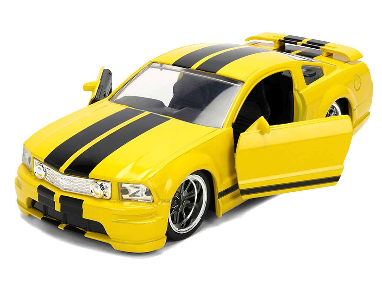 2006 Ford Mustang GT Yellow with Black Stripes "Fast & Furious 25 Years" Series 1/32 Diecast Model Car by Jada - Image 2