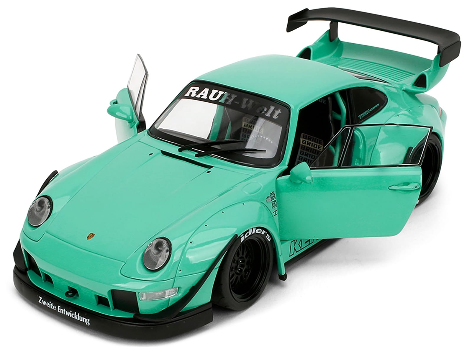 RWB Body Kit "Kei Kishi" Light Blue "Pink Slips" Series 1/18 Diecast Model Car by Jada - Image 2